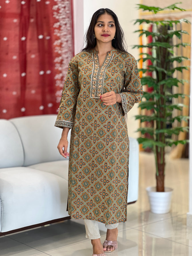 Printed Cotton Kurta | NI626