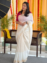 Zari Stripe Weaving Patterned Semi Silk Saree | NHH487