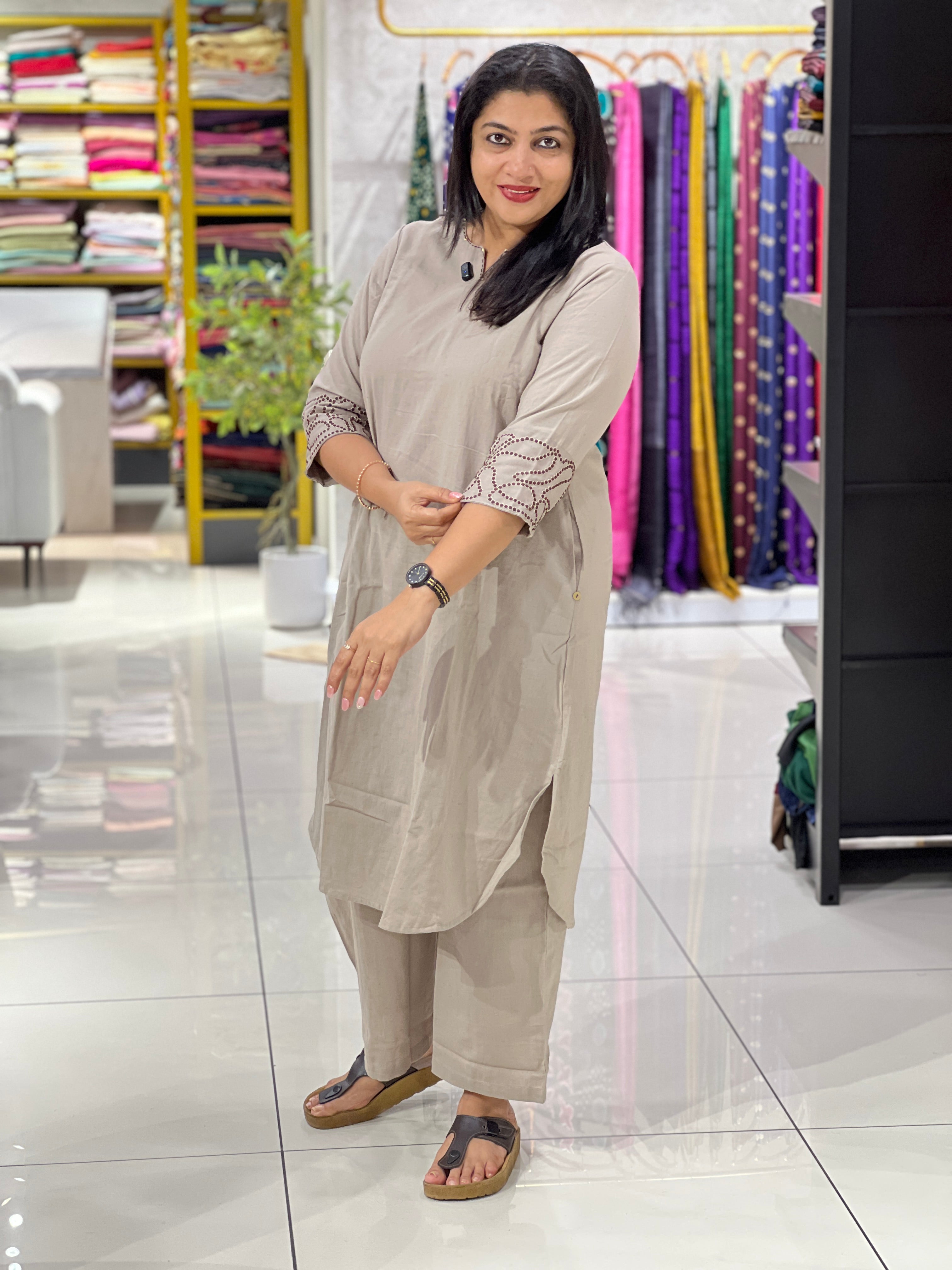 Solid Linen Co-Ord Set  | NCF350