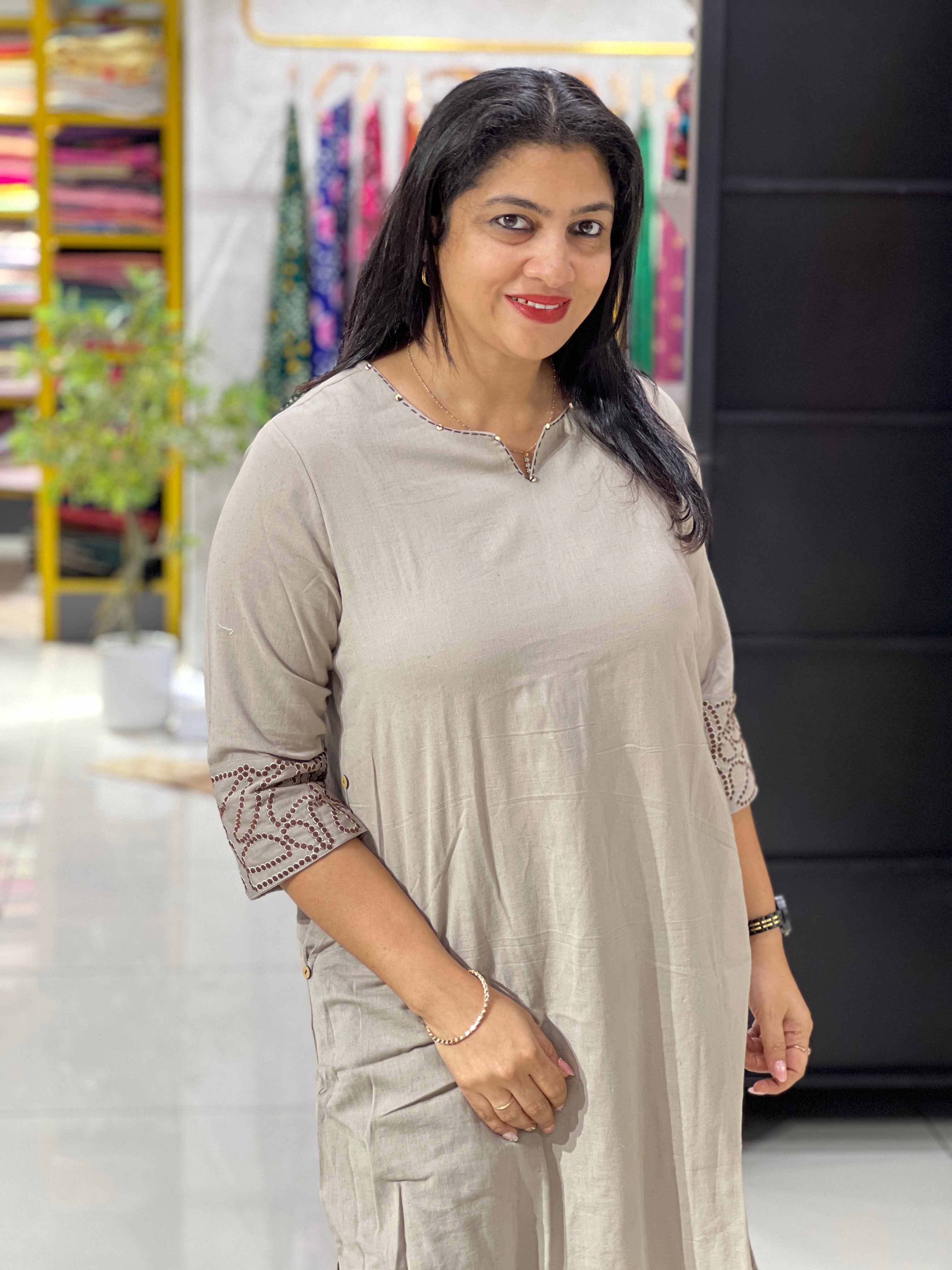 Solid Linen Co-Ord Set  | NCF350