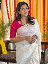 Zari Stripe Weaving Patterned Semi Silk Saree | NHH487
