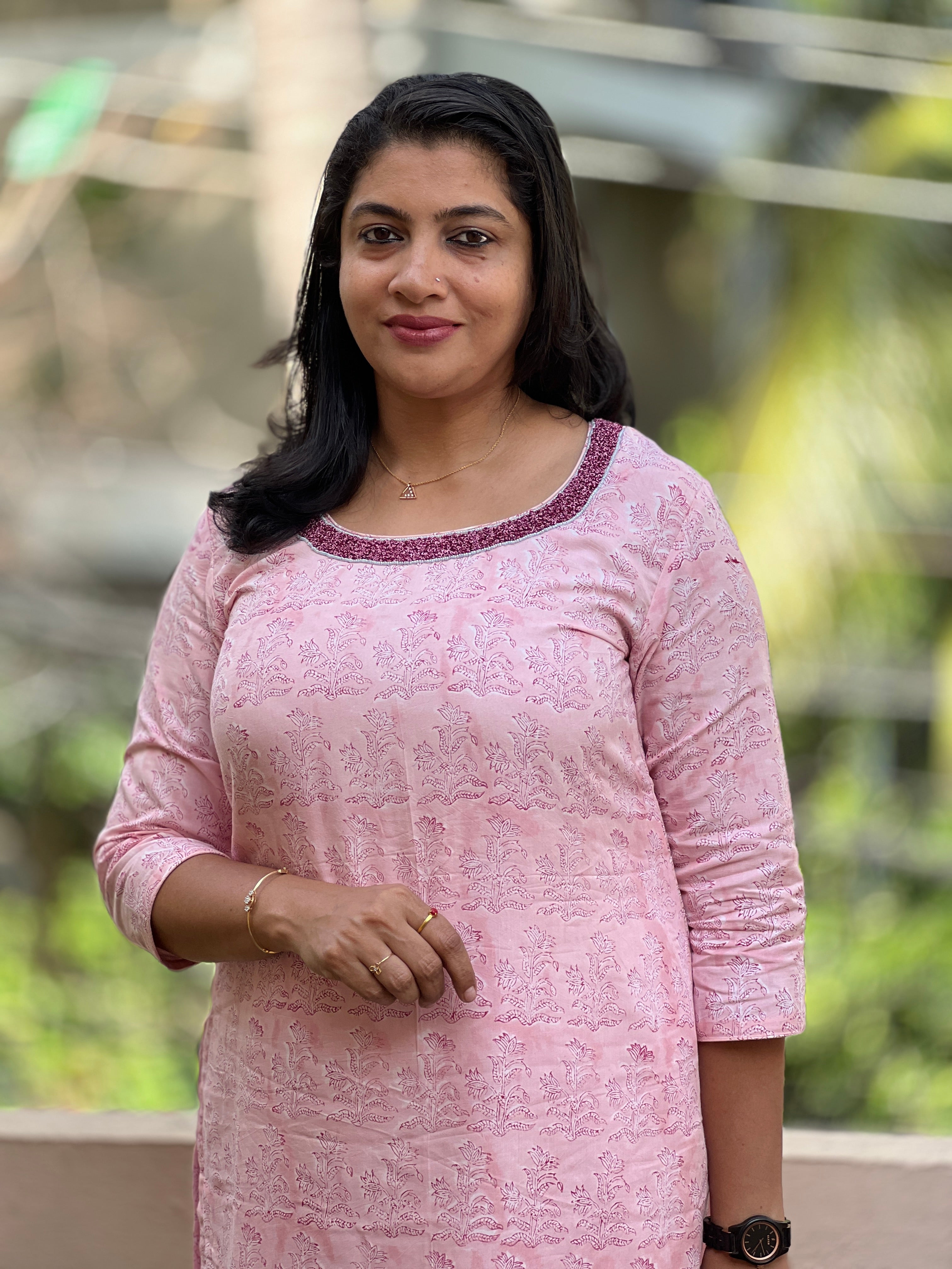 Modal Chanderi Kurta Material With French Knot  Neckline  | DN489