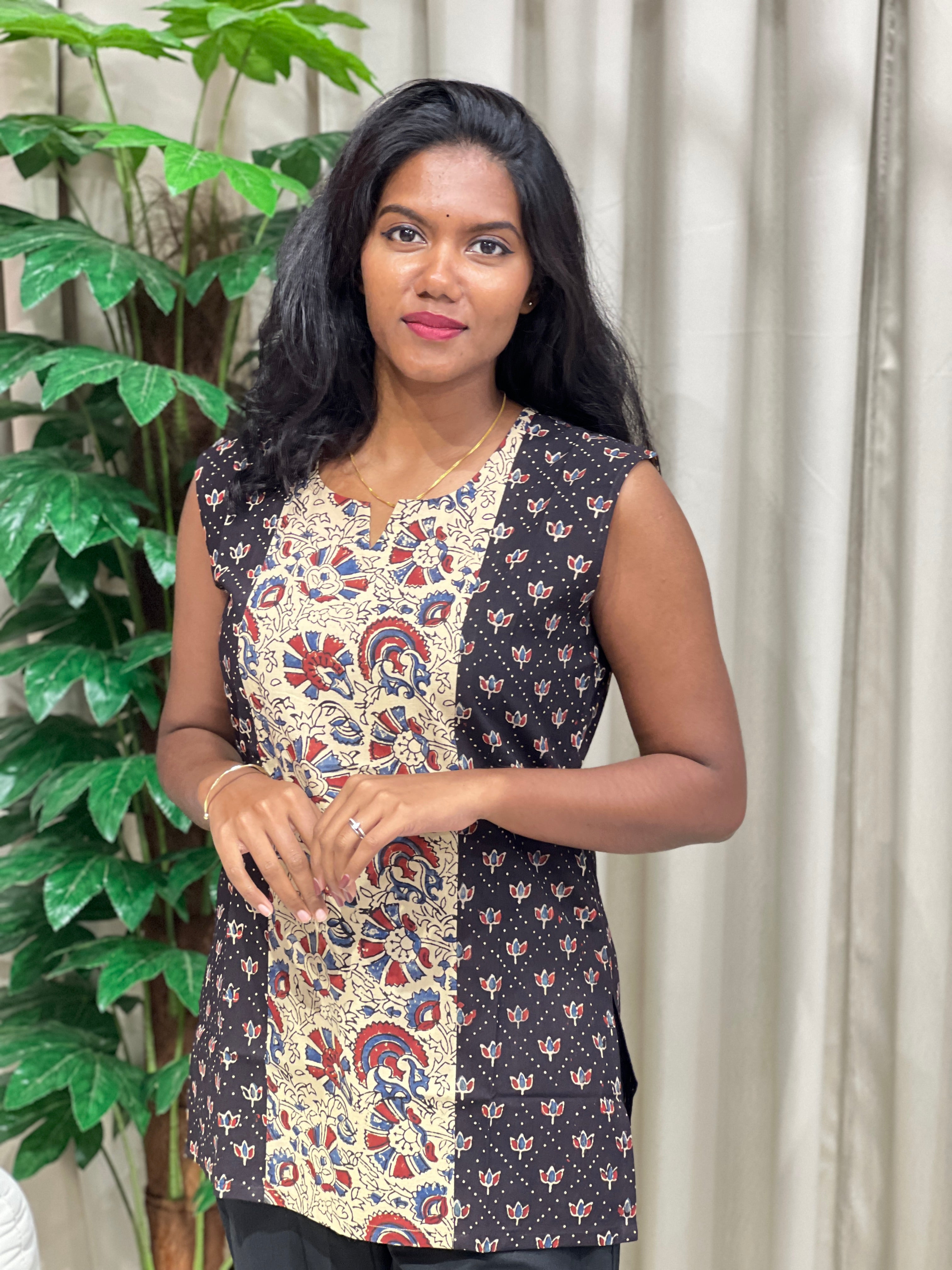 Printed Cotton Short Kurta | DNT1089