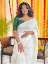 Zari Weaved Square Patterned Semi Silk Saree | NHH485