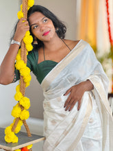 Zari Weaved Square Patterned Semi Silk Saree | NHH485