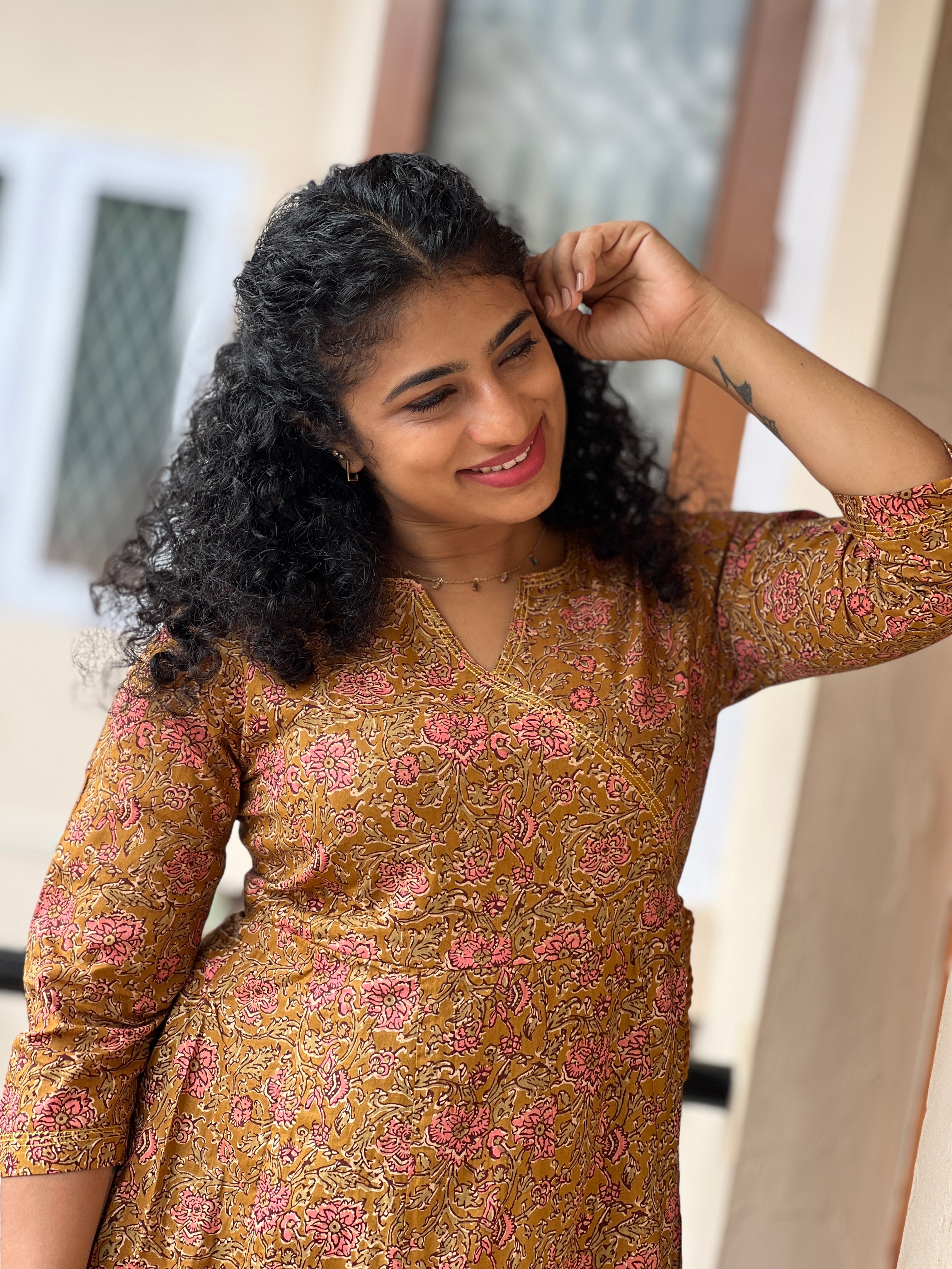 Angrakha Pattern Cotton Kurta | GHB128