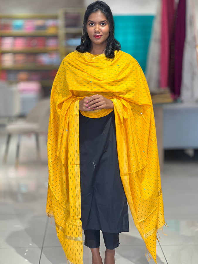 Block Printed Chanderi Dupatta | SS1129