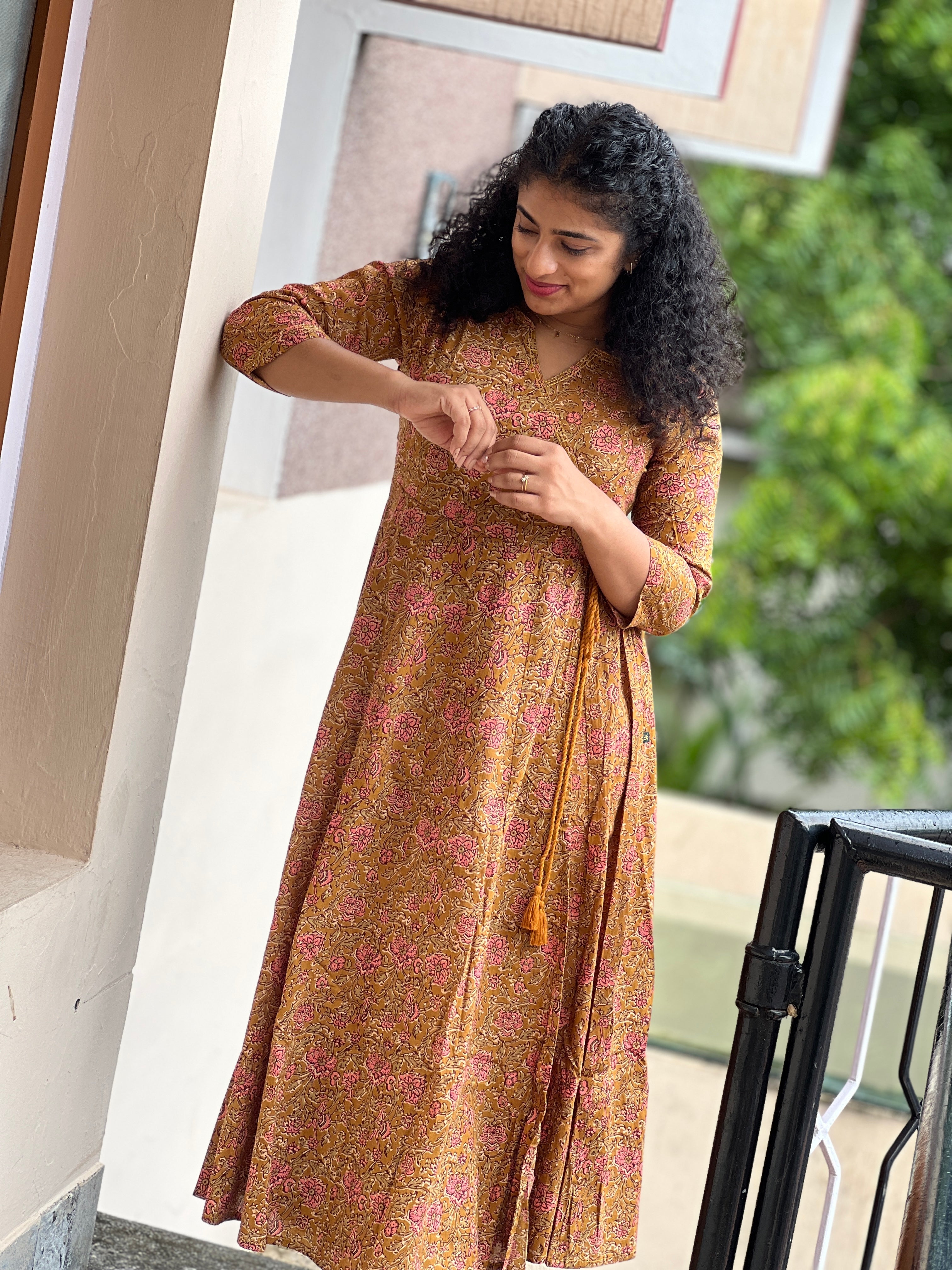 Angrakha Pattern Cotton Kurta | GHB128