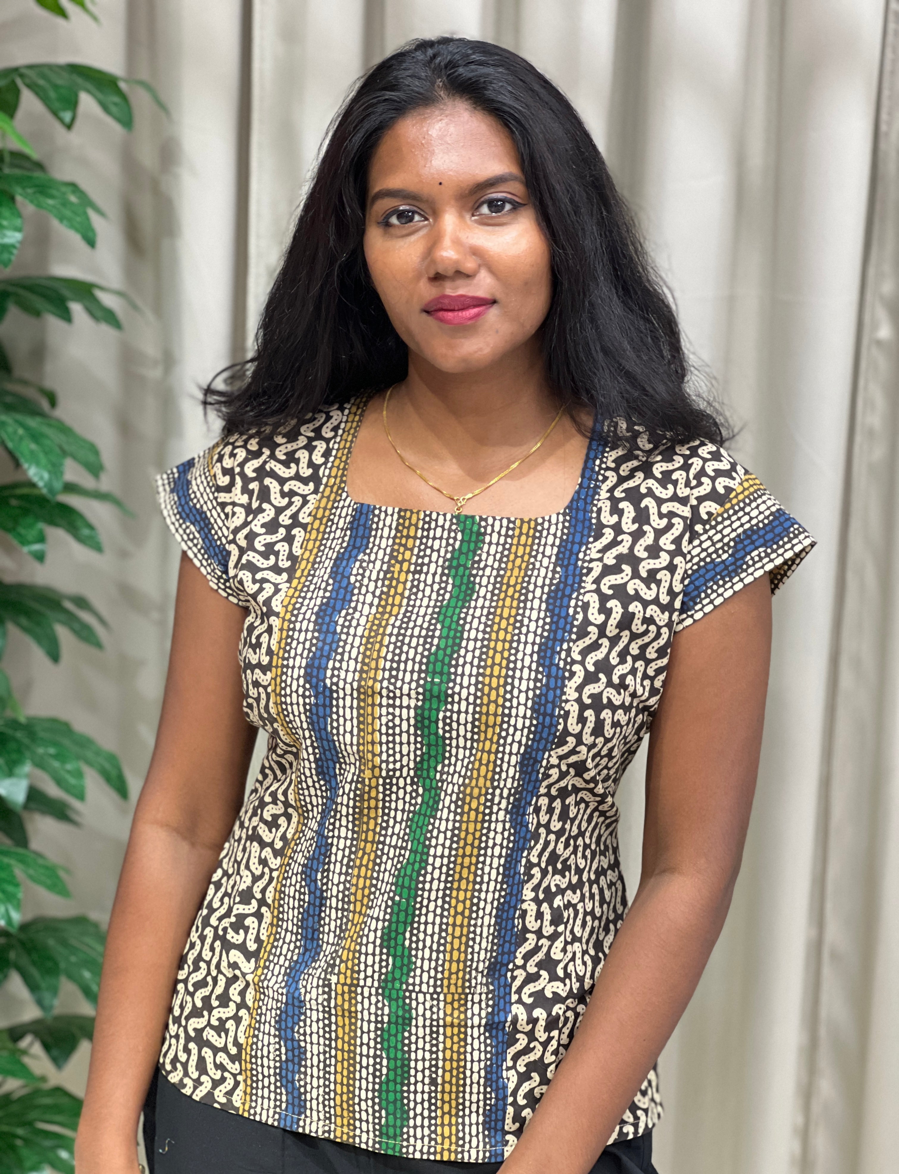 Printed Cotton Short Kurta | DNT1074