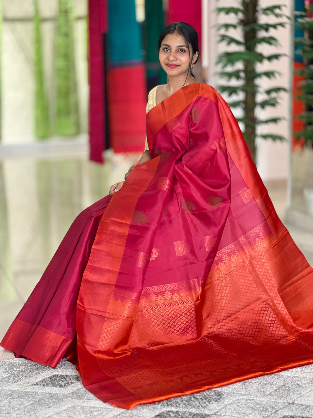 Thread & Zari Weaving Soft Silk Saree | SMS104