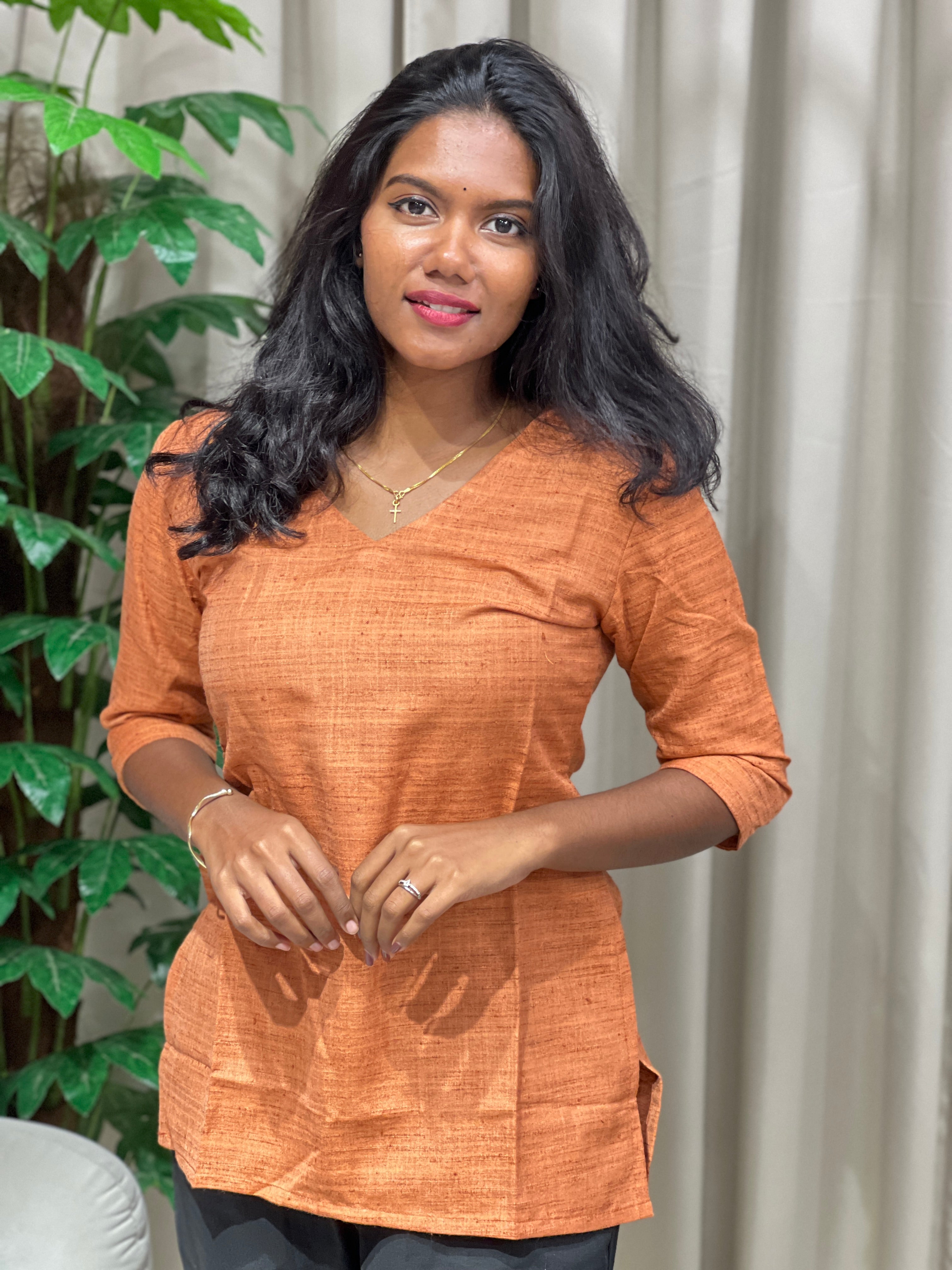 Printed Cotton Short Kurta | DNT1044