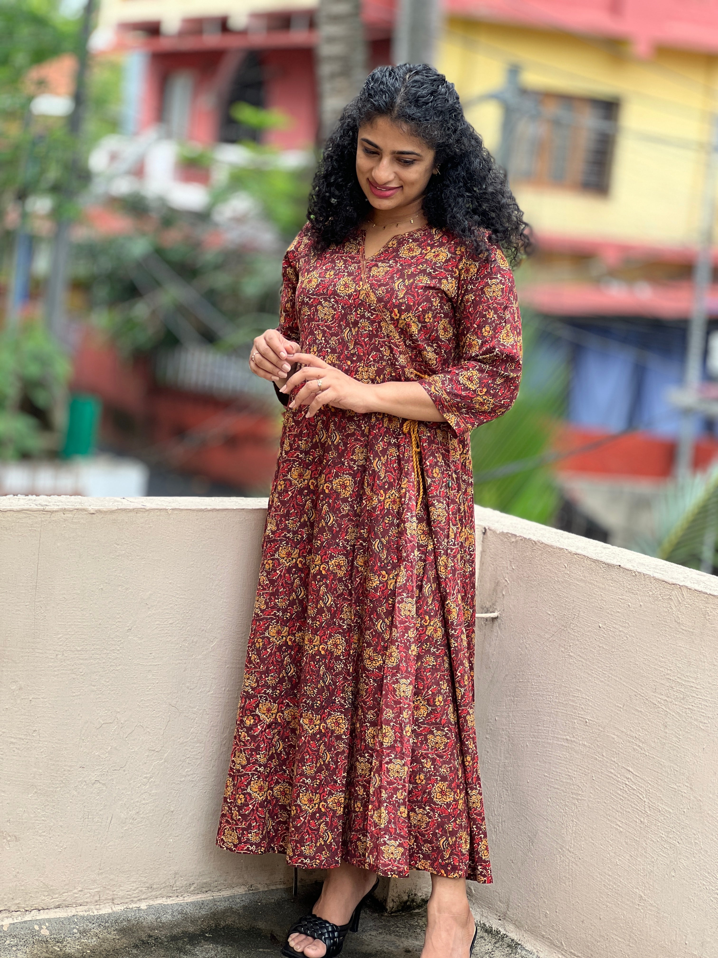 Angrakha Pattern Cotton Kurta | GHB125