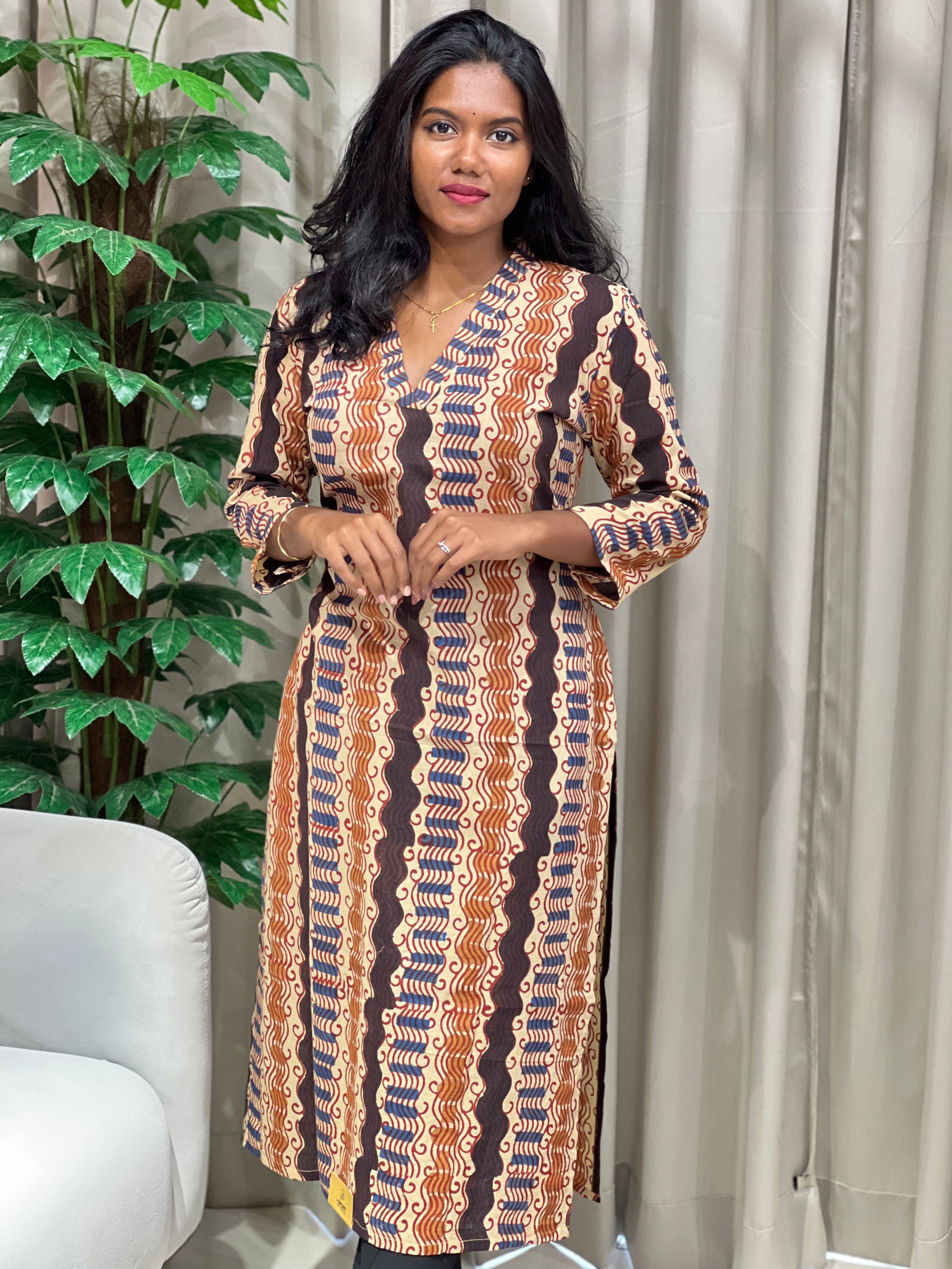 Printed Cotton Kurta  | DNT1053