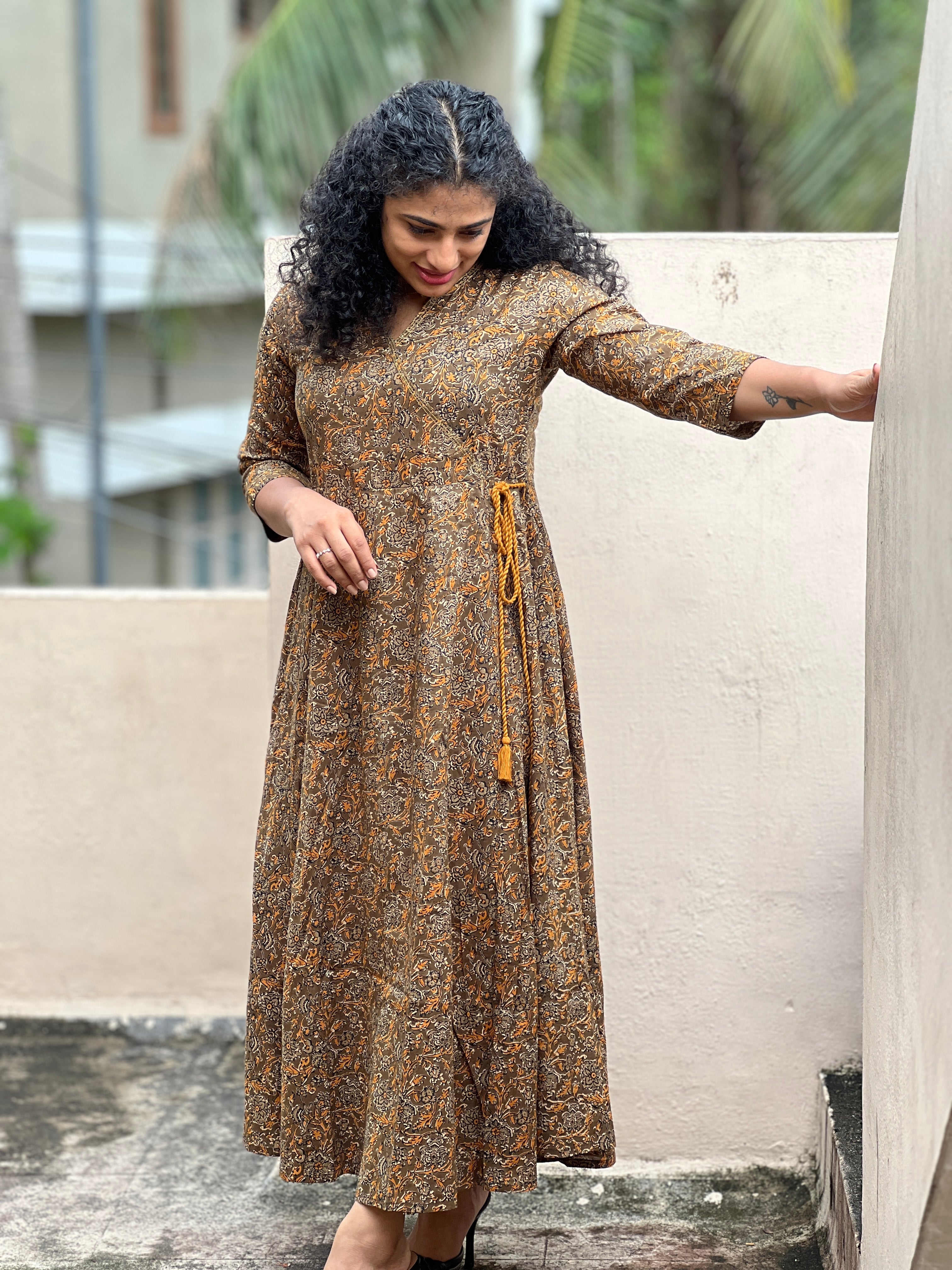 Angrakha Pattern Cotton Kurta | GHB127