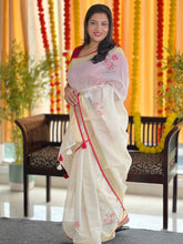 Digital Printed Lotus Patterned Banarasi Kota Saree | MR154