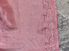 Stone Sticky With Beads Embroidery Detailed Velvet Crepe Saree | SBP974