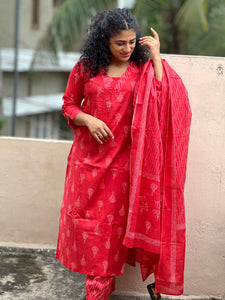 Floral  Print Cotton Kurta Set | GHB129