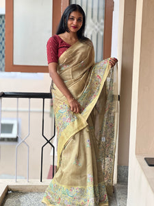 Printed Chanderi Finish Saree | DVS122