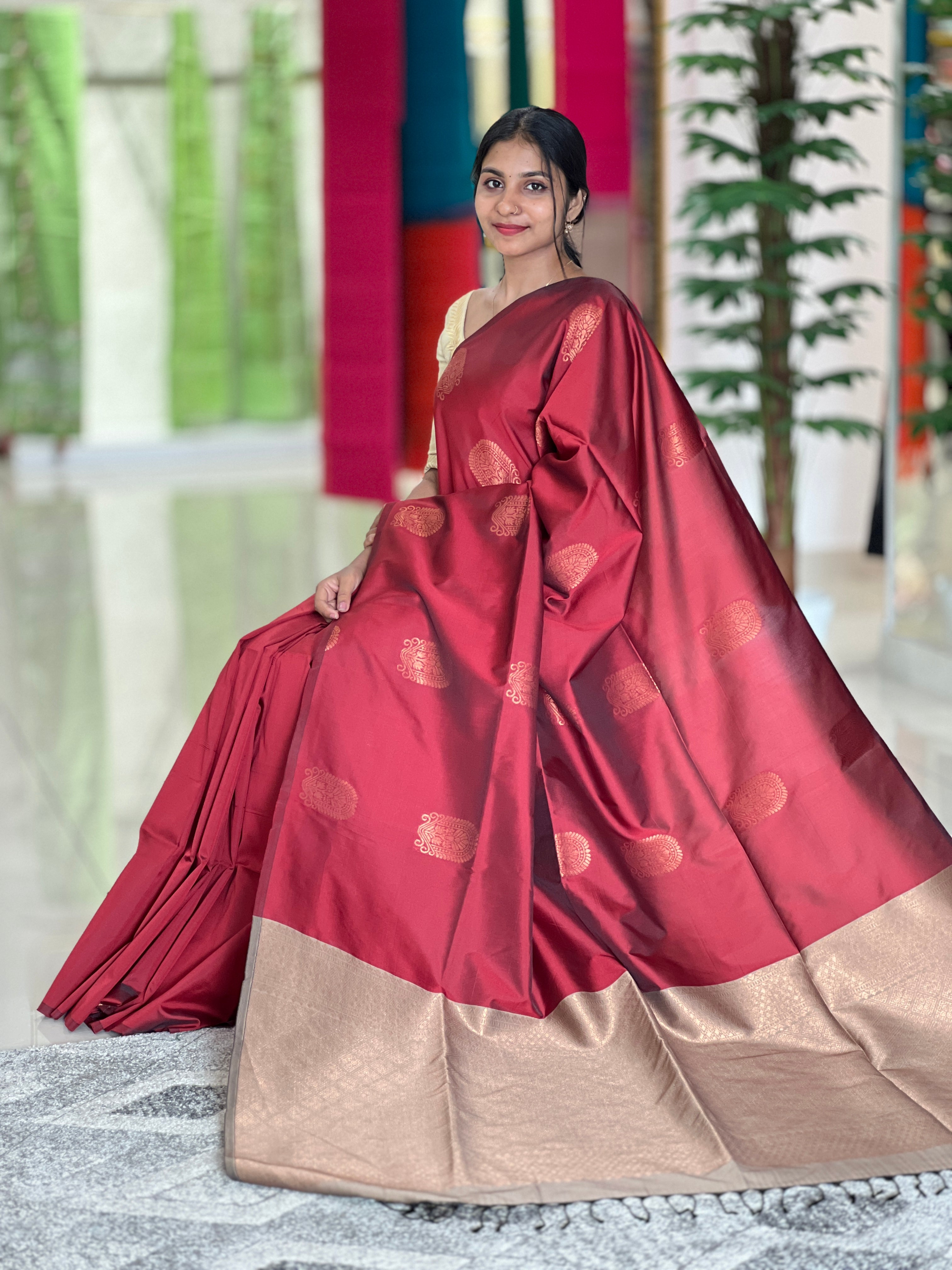 Zari Woven Semi Silk Saree | PRS223