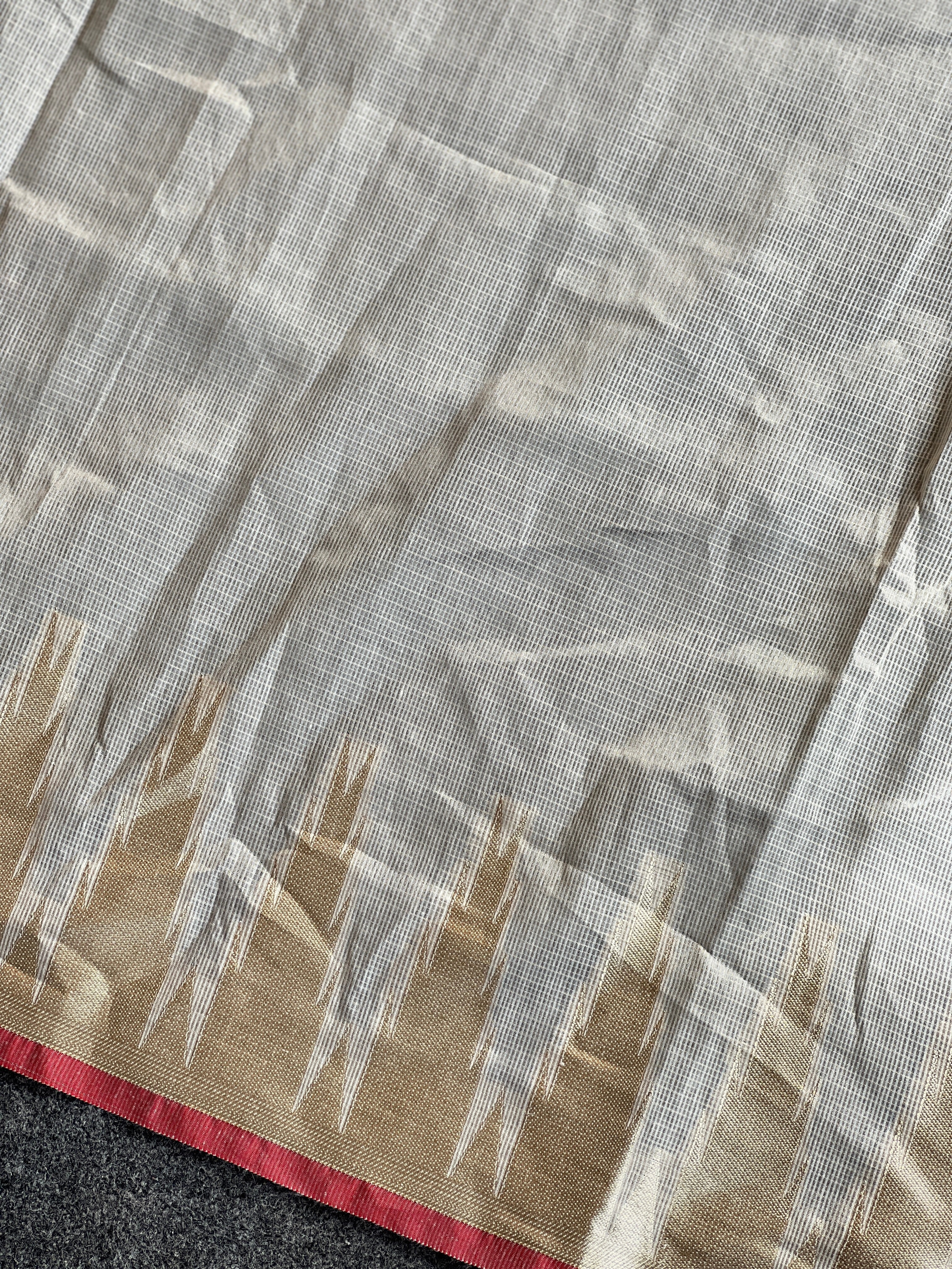 Temple Border Detailed Banarasi Kota Saree | MR153