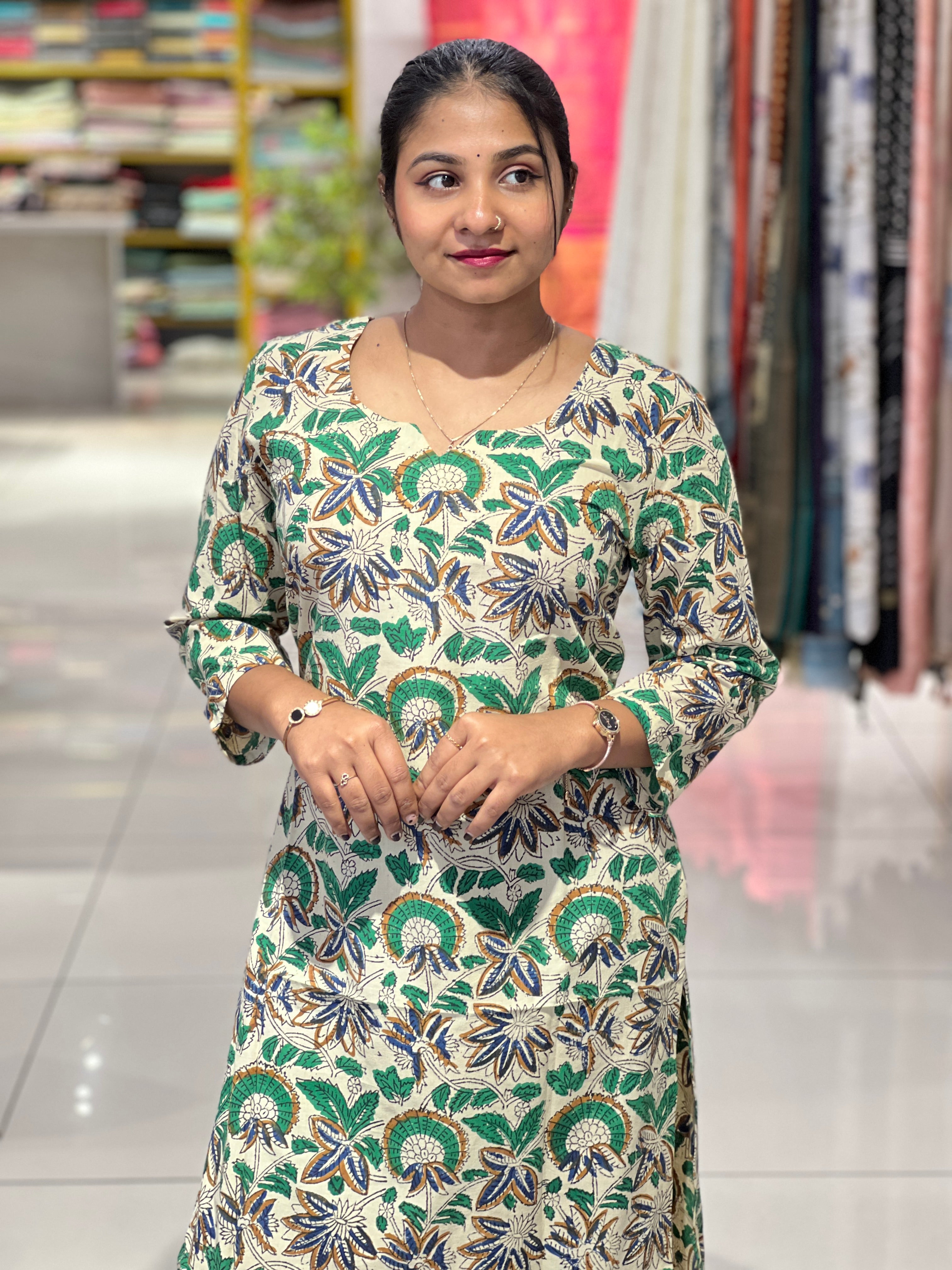 Printed Cotton Kurta | DNT1032