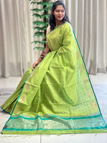 Traditional Elephant Motifs Design Semi Silk Saree | SSN169
