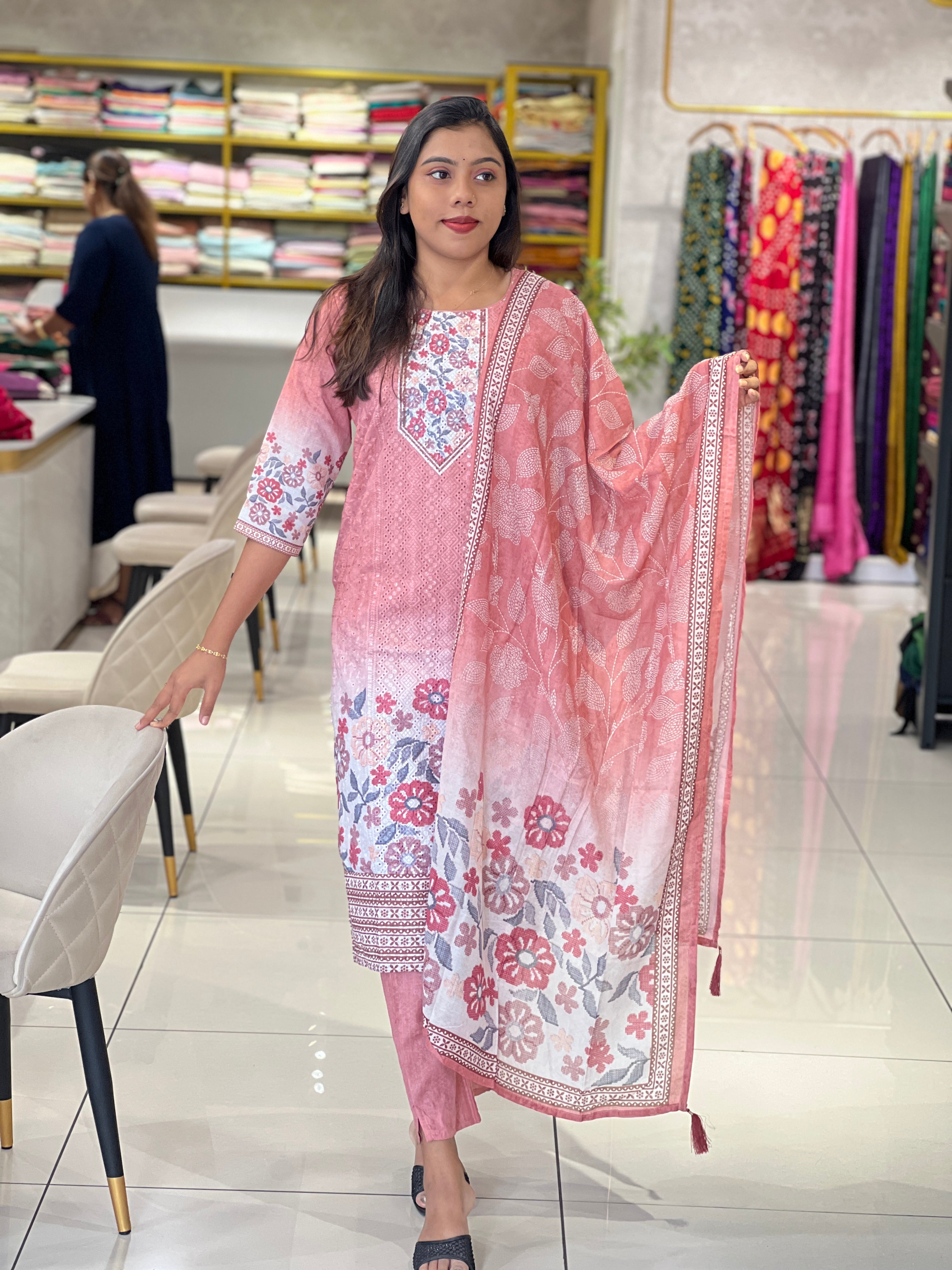 Digital Printed Cotton Kurta Set | FW409