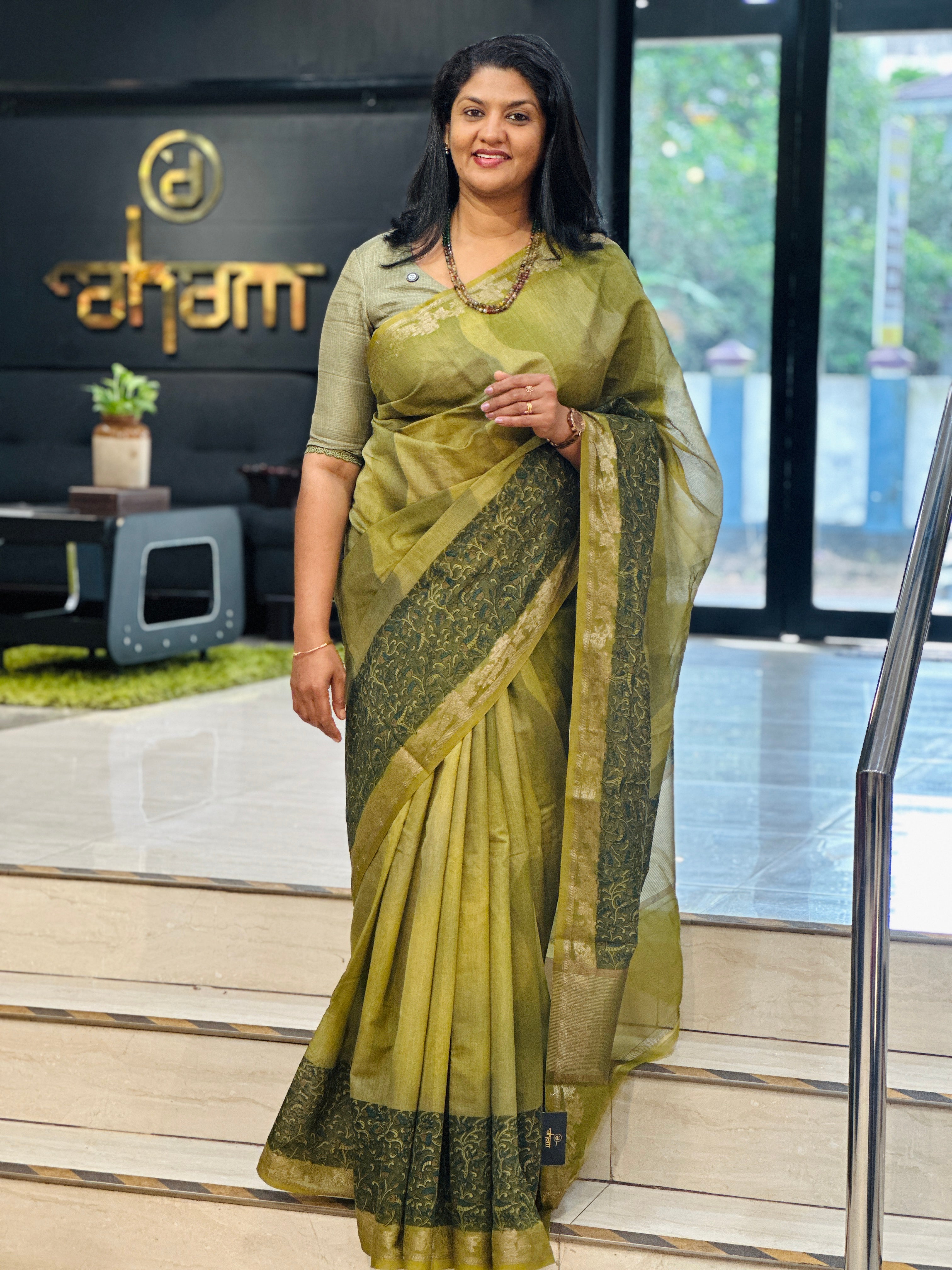 Stone Wash Effect Chanderi Saree | YNG1384
