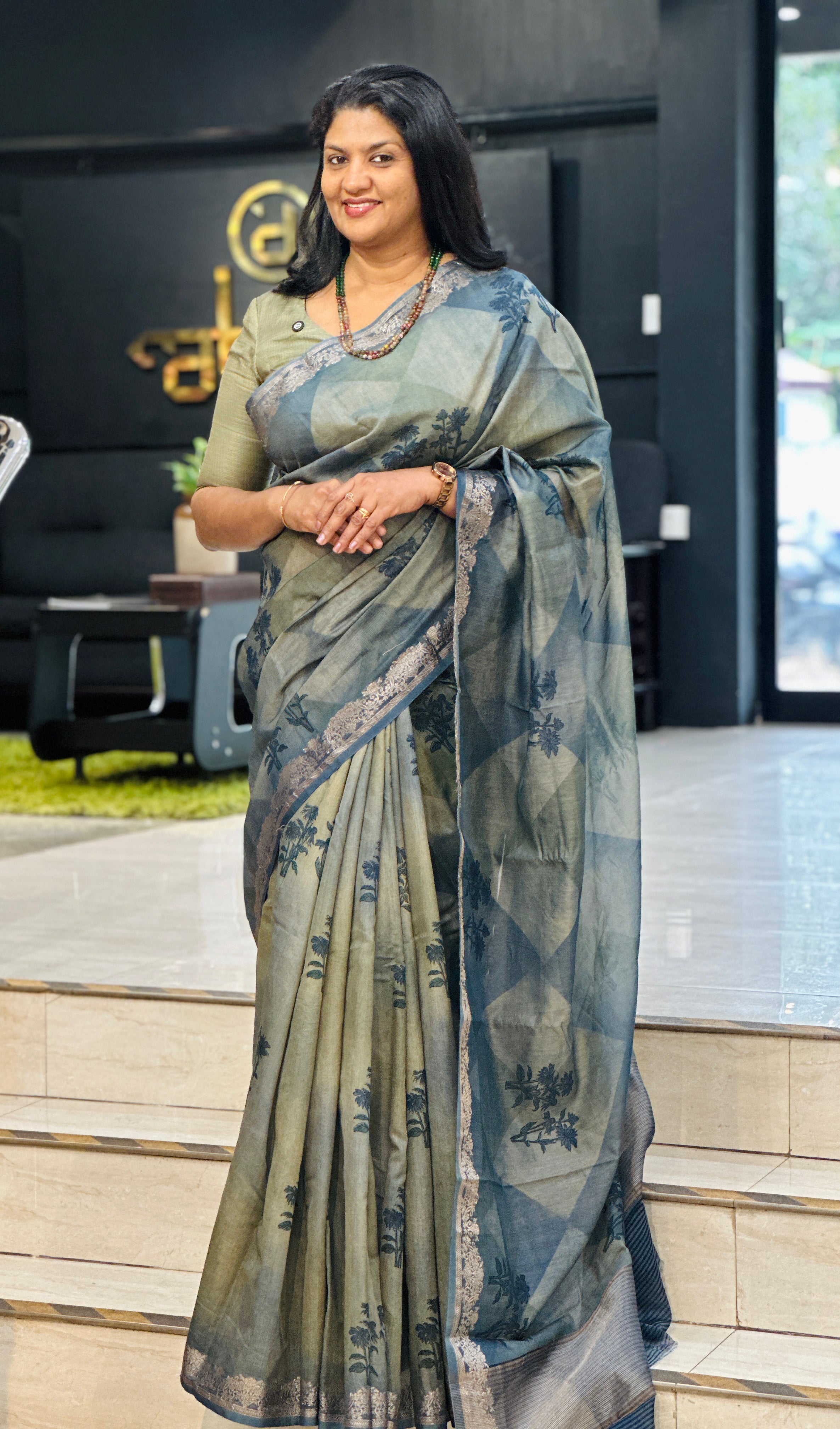 Stone Wash Effect Chanderi Saree | YNG1389