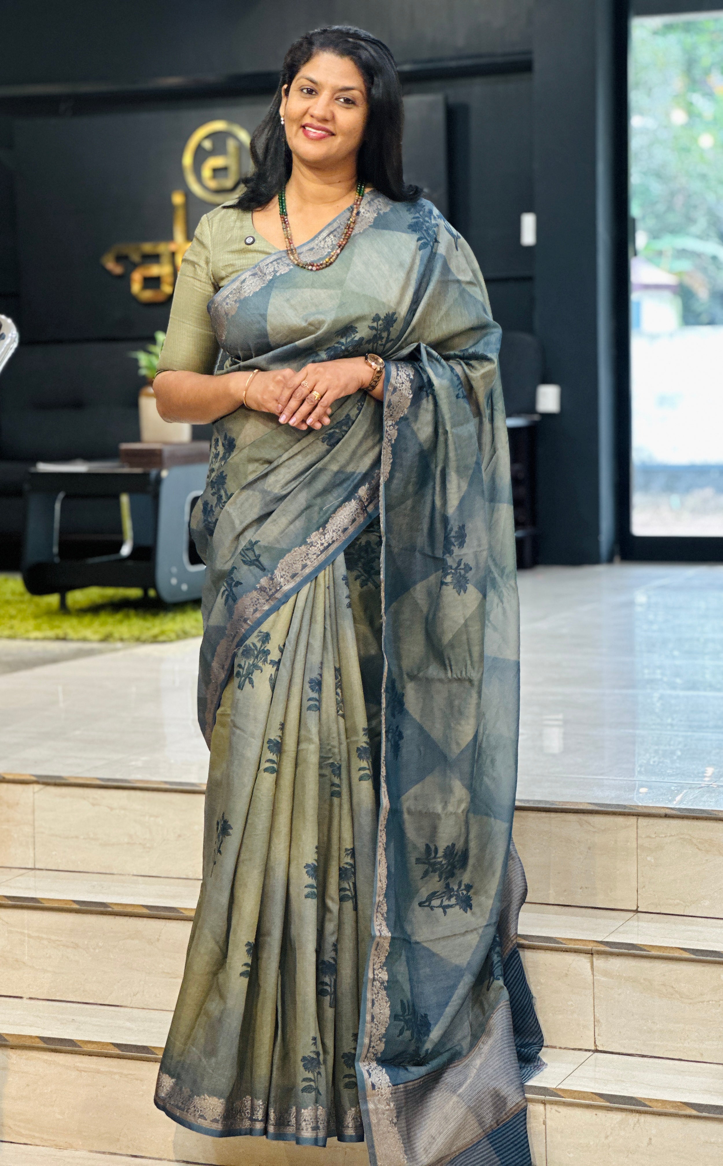 Stone Wash Effect Chanderi Saree | YNG1389
