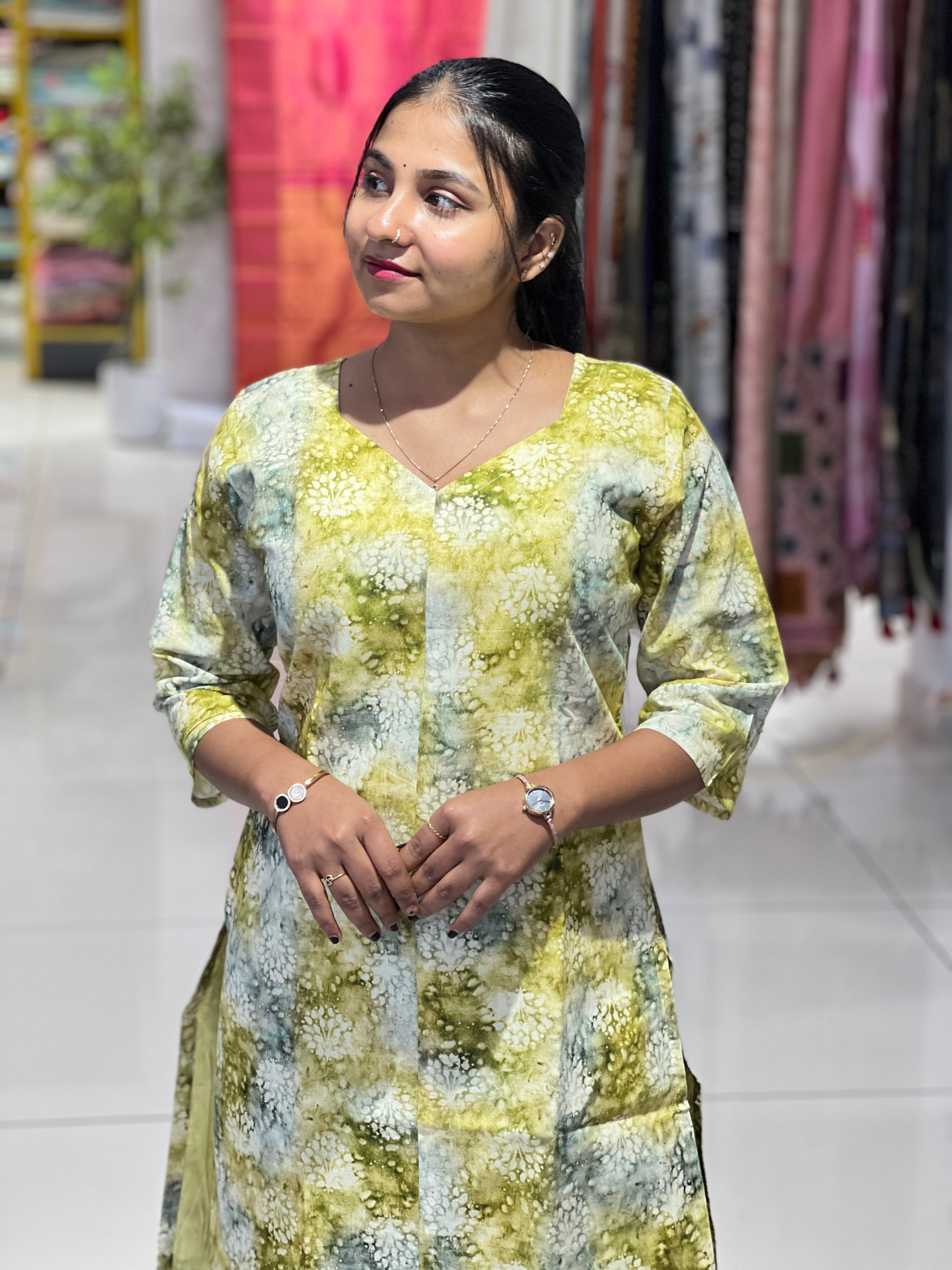 Print Detailed Cotton Kurta | RMLA268