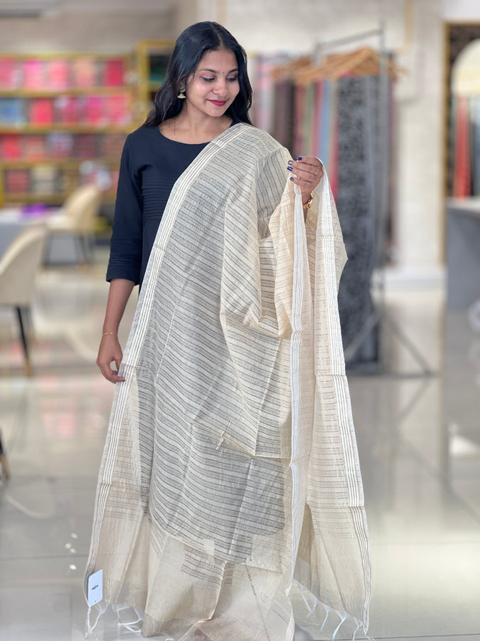 Stripe Patterned Tissue Weaved Dupatta | FC105