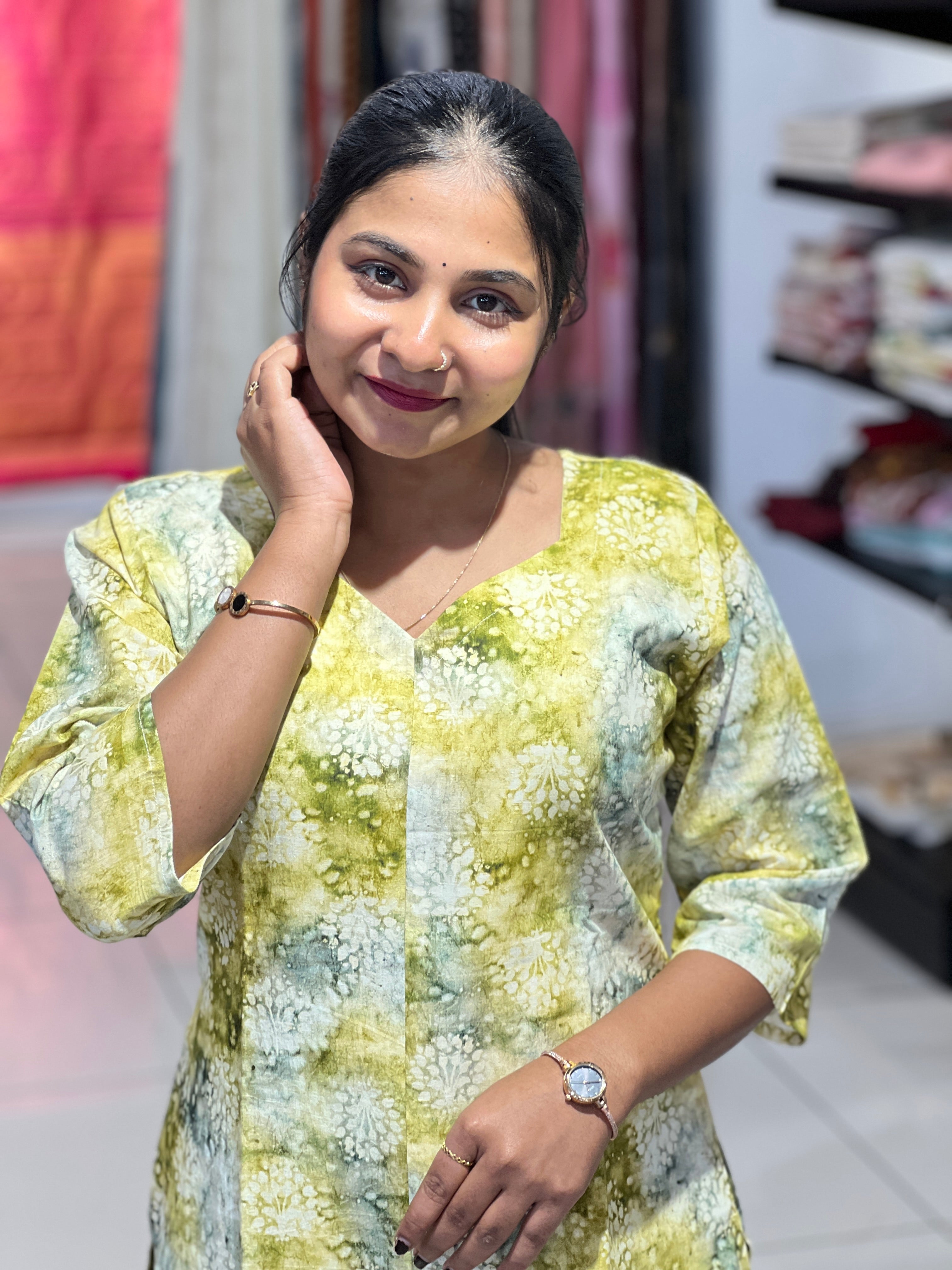 Print Detailed Cotton Kurta | RMLA268