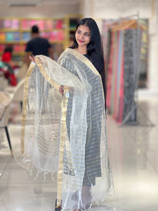 Stripe Patterned Tissue Weaved Dupatta | FC102