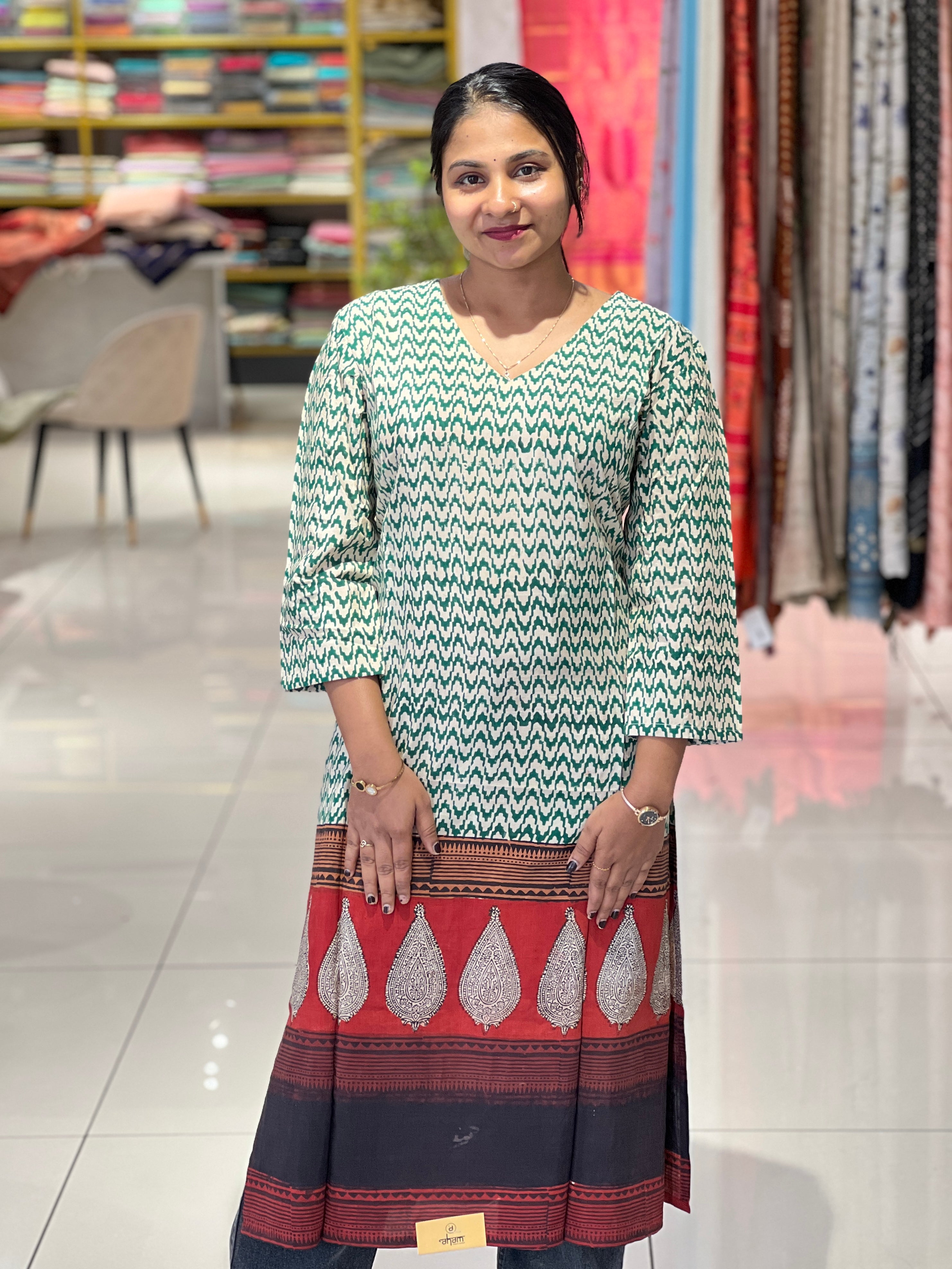 Printed Pattern Kurta | DNT1054
