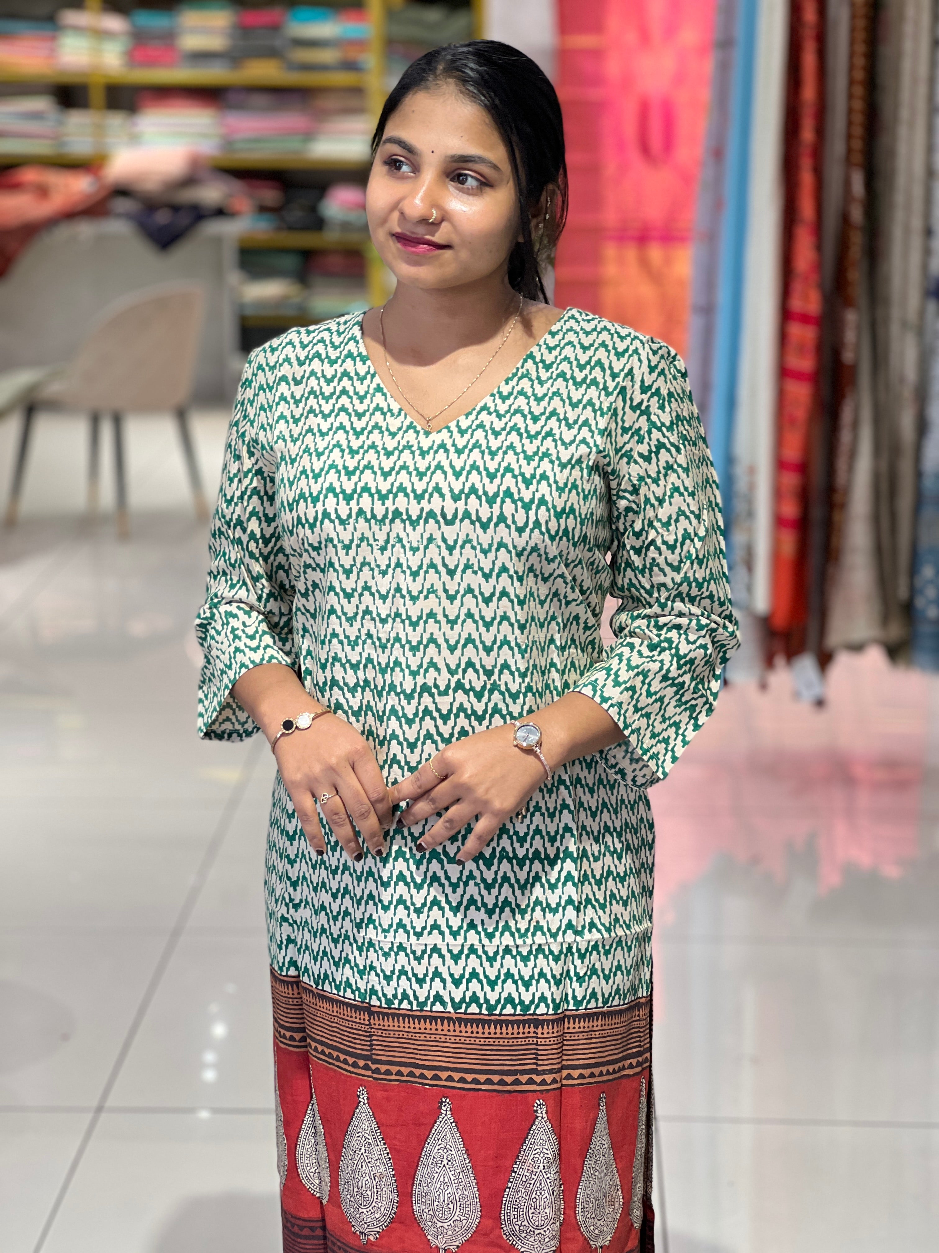 Printed Pattern Kurta | DNT1054