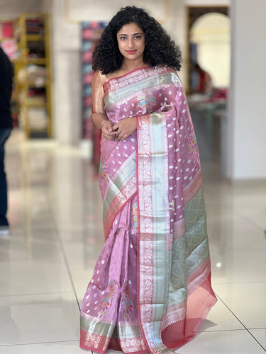 Banarasi Woven Pure Silk Organza Saree | JCL881