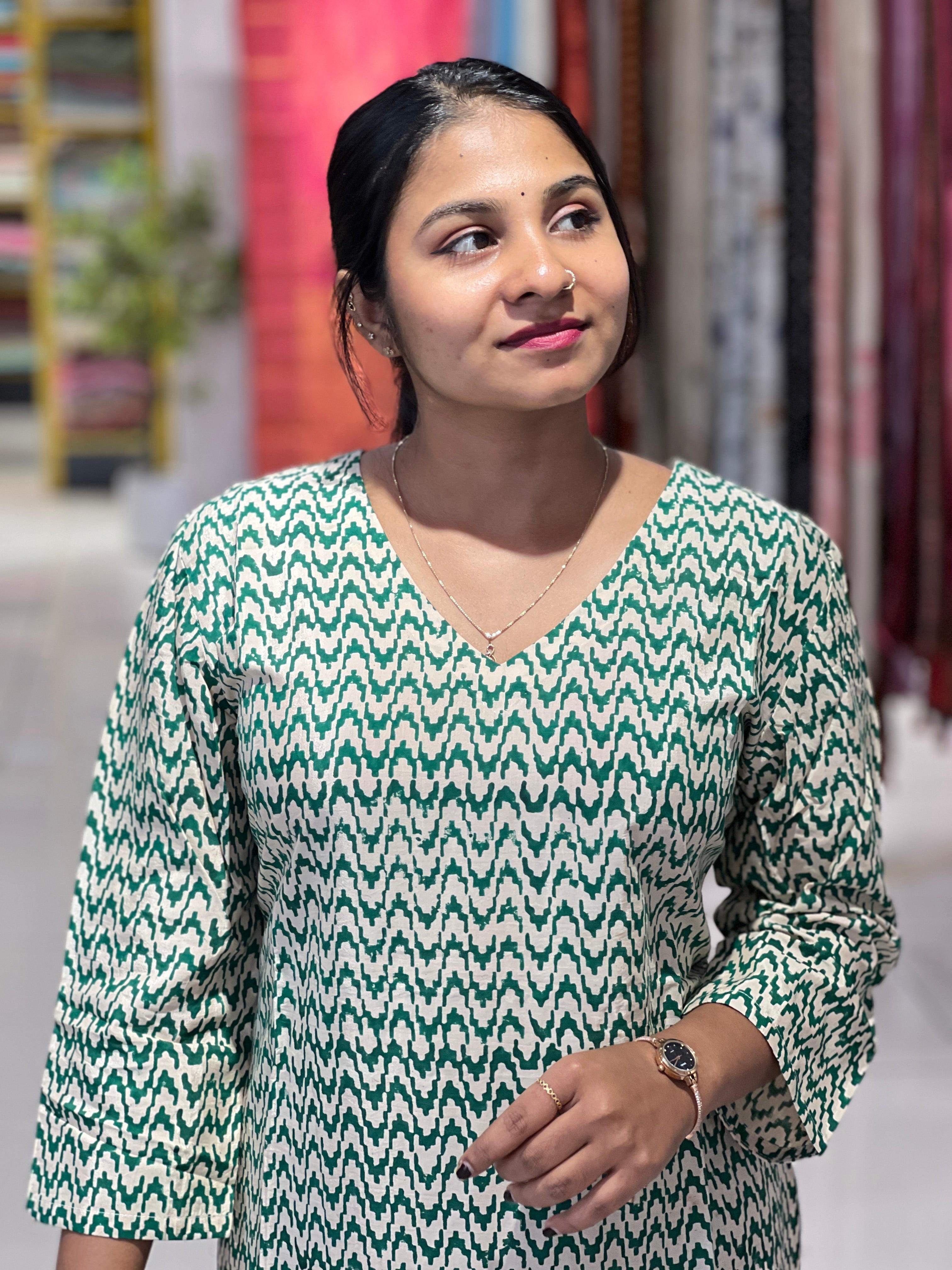 Printed Pattern Kurta | DNT1054