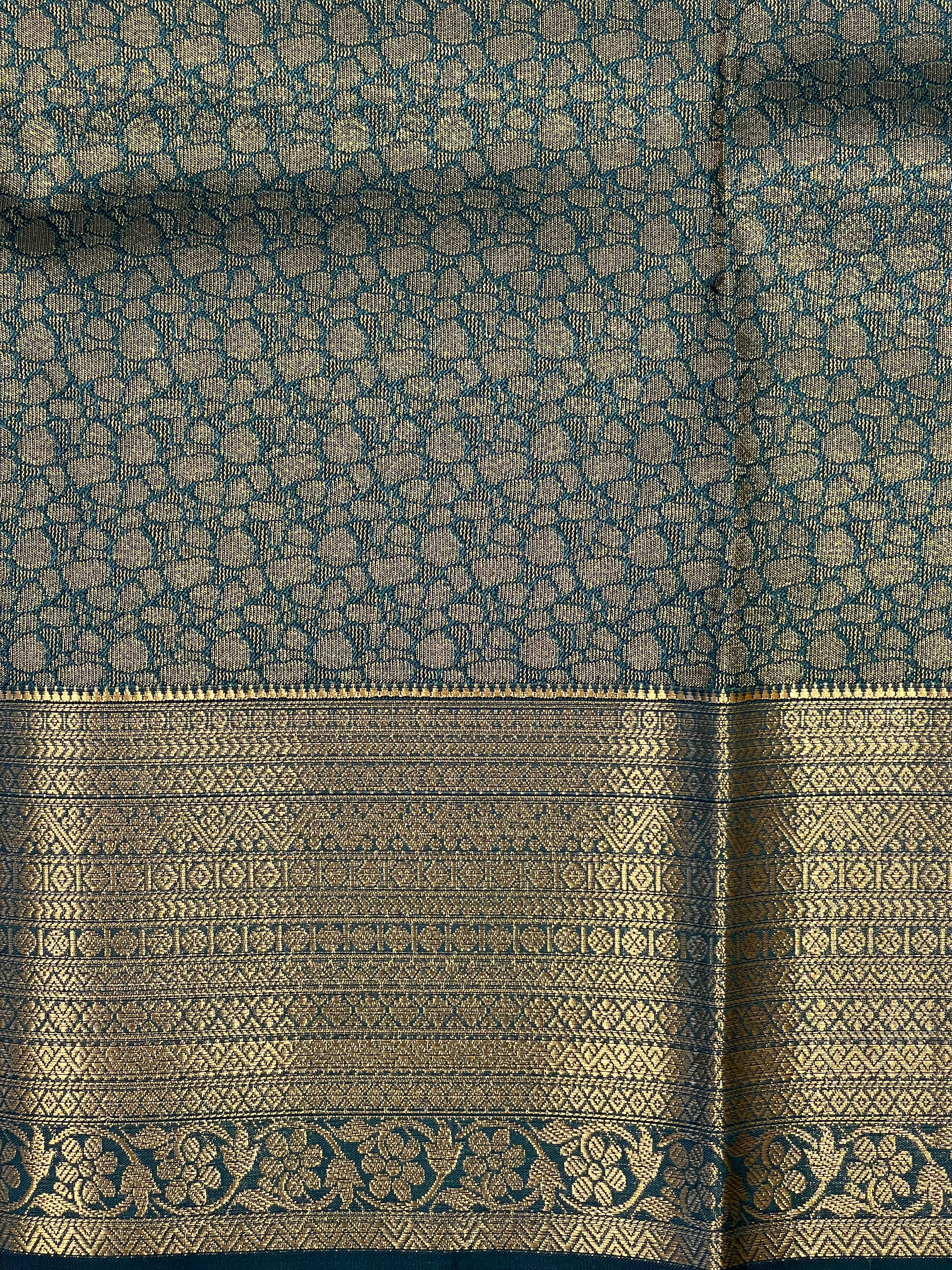 Geometrical Weaving Pattern Semi Silk Saree | RVS214