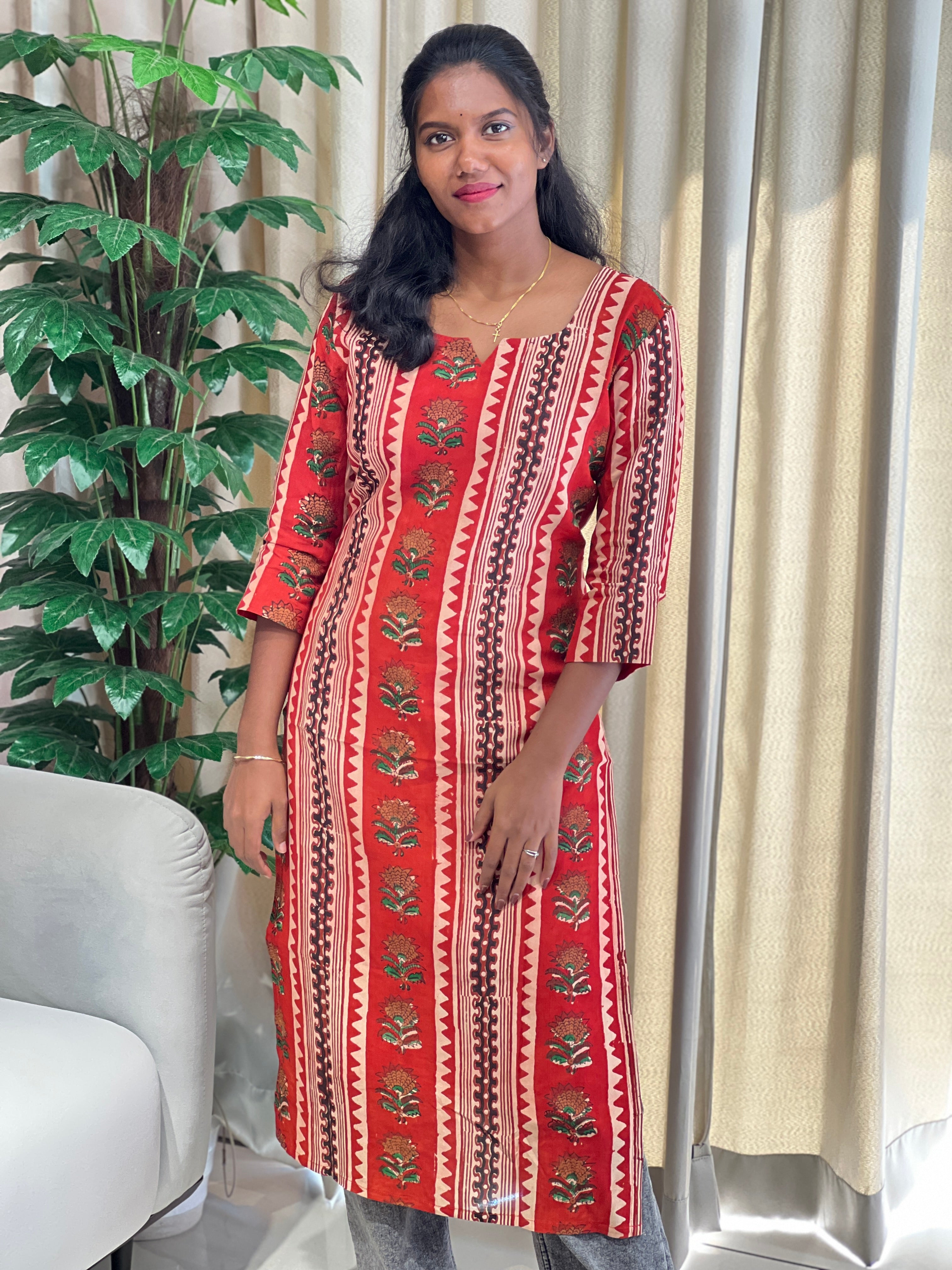 Printed Cotton Kurta | DNT1020