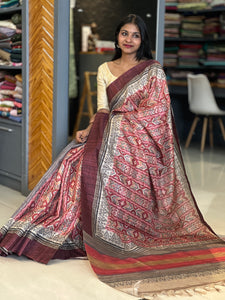 Printed Geecha Tussar Finish Saree | KSD127