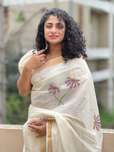 Floral Printed Kerala Cotton Saree | BLD448