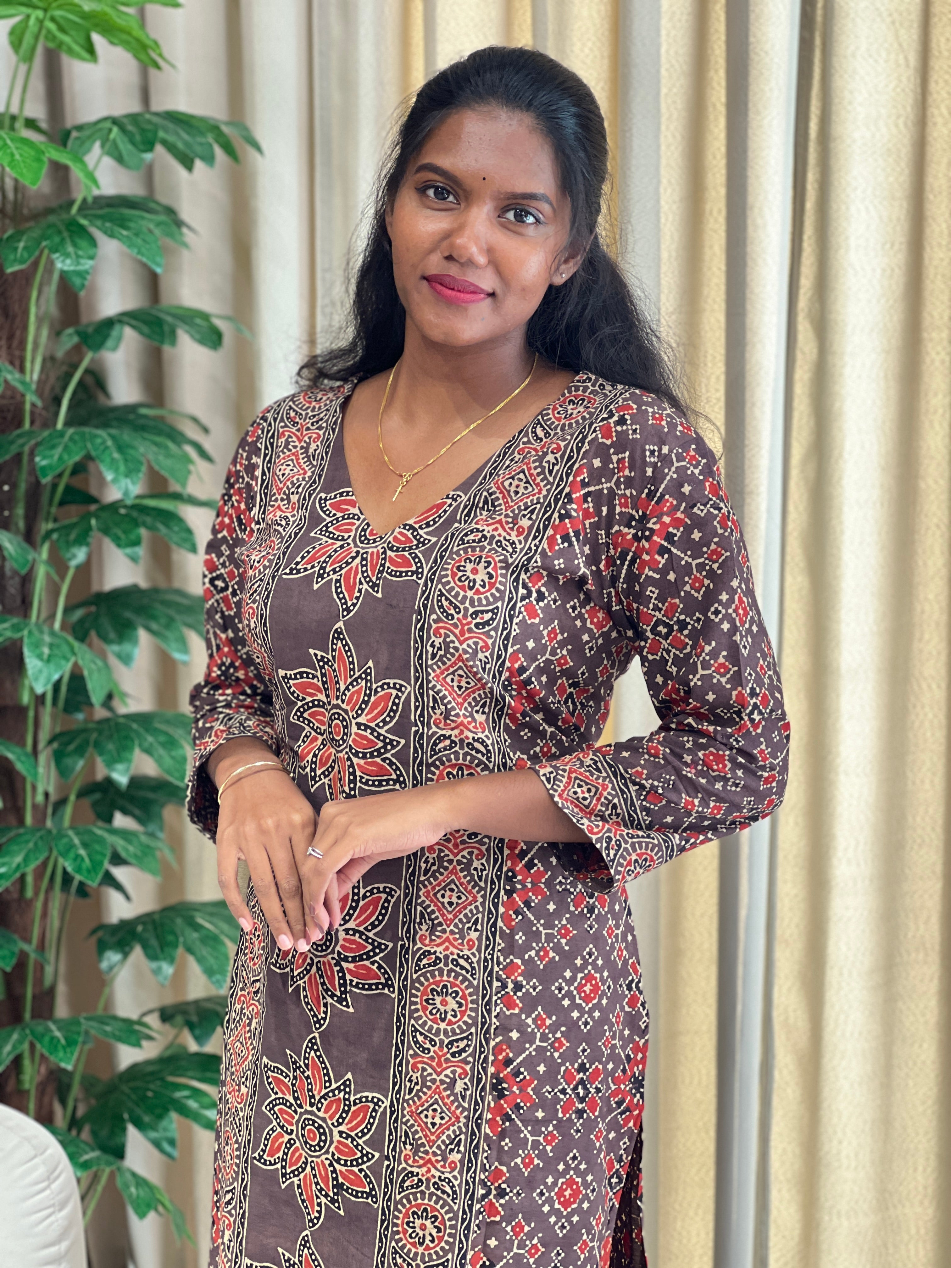 Printed Cotton Kurta | DNT1021