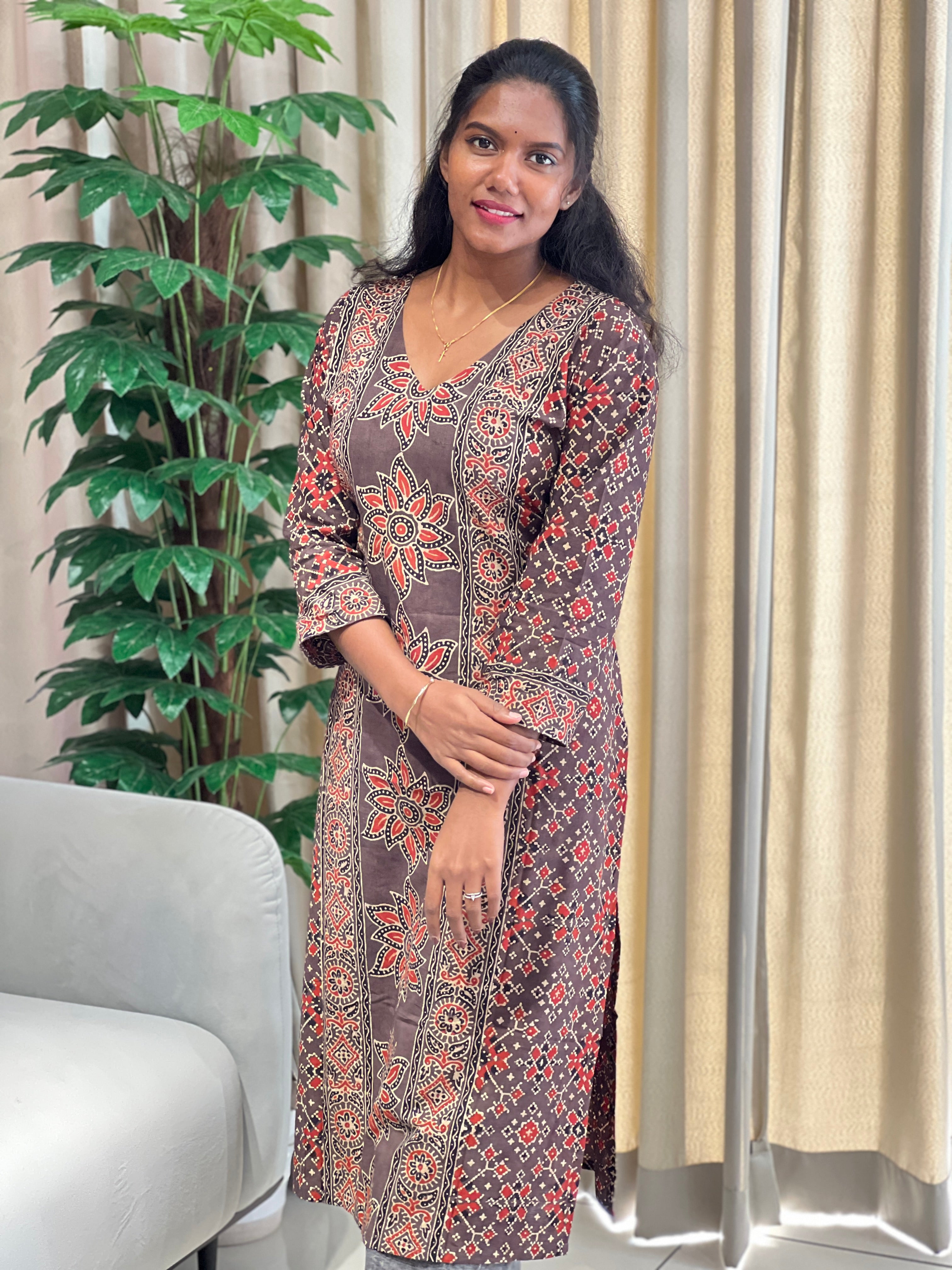 Printed Cotton Kurta | DNT1021