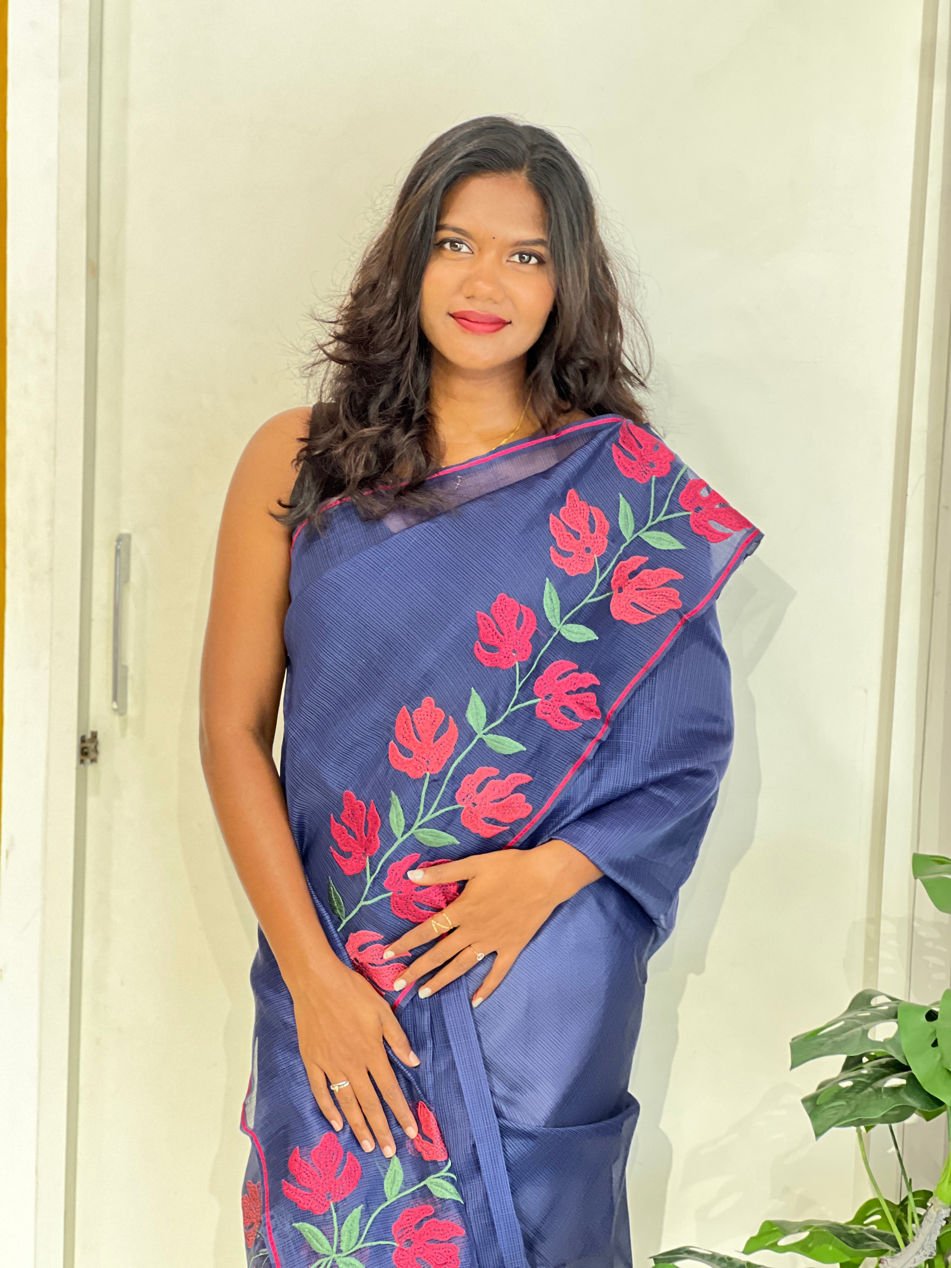 Placement Pattern Super Net Kota Saree | JSC745