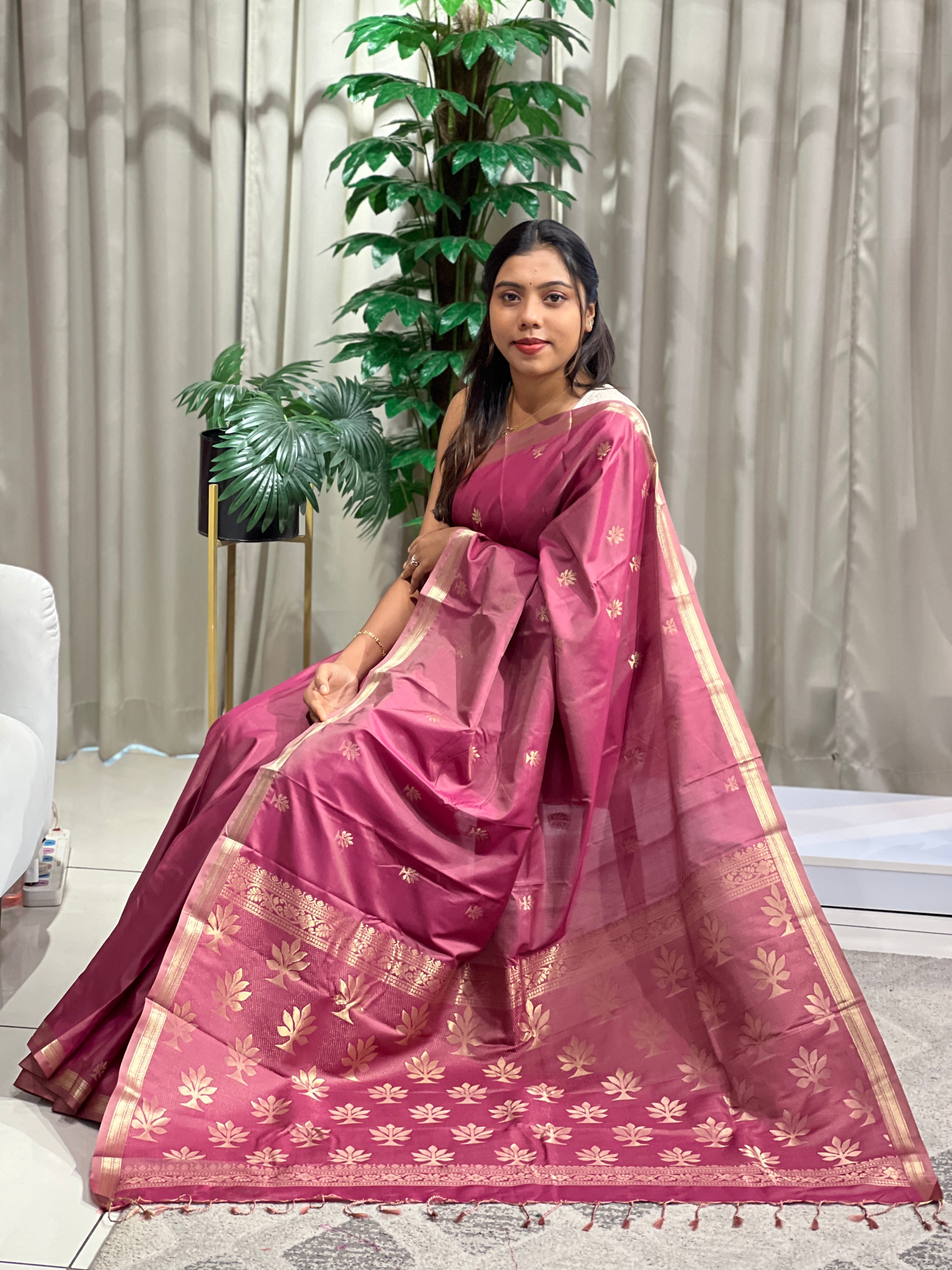 Buta Pattern Semi Soft Silk Saree | LPR109