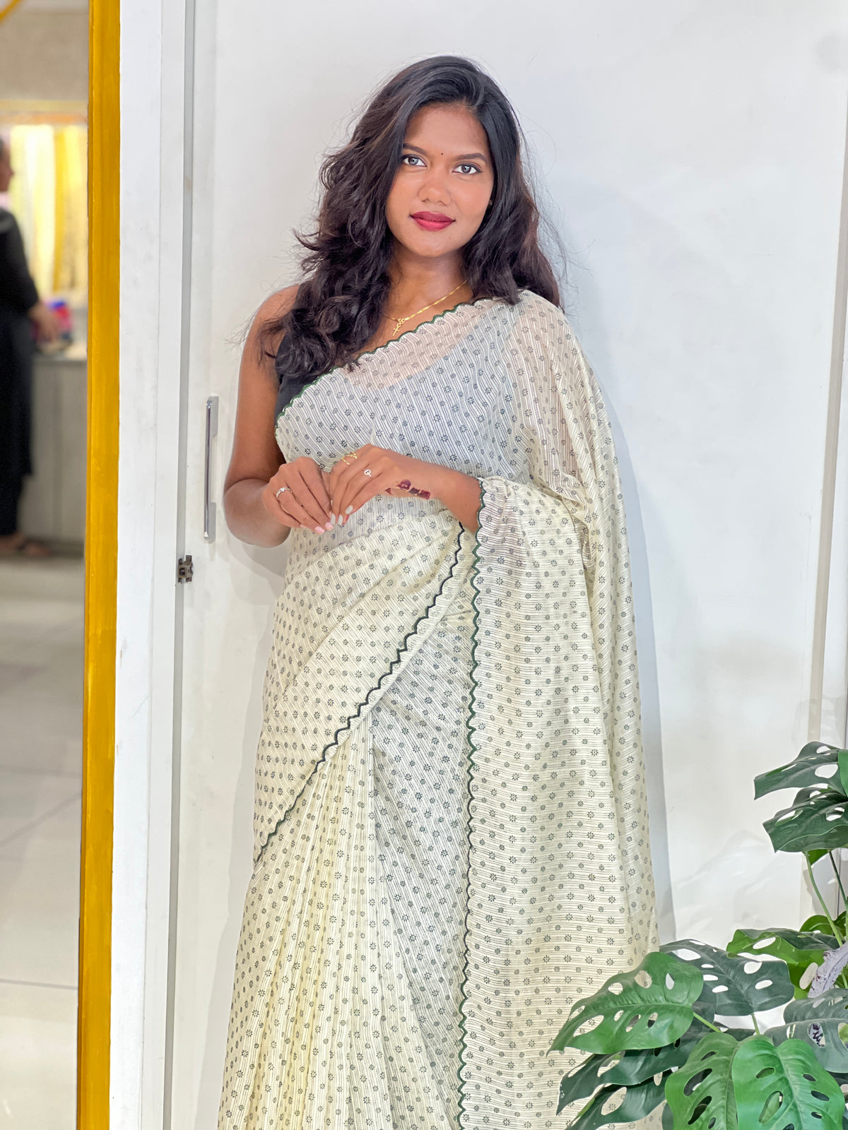 Floral Printed Pattern Silky Kota Saree | SS1490