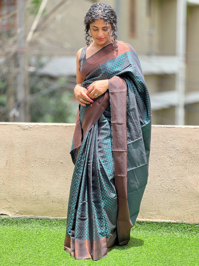 Zari Weaving Pattern Semi Silk Saree | KF159