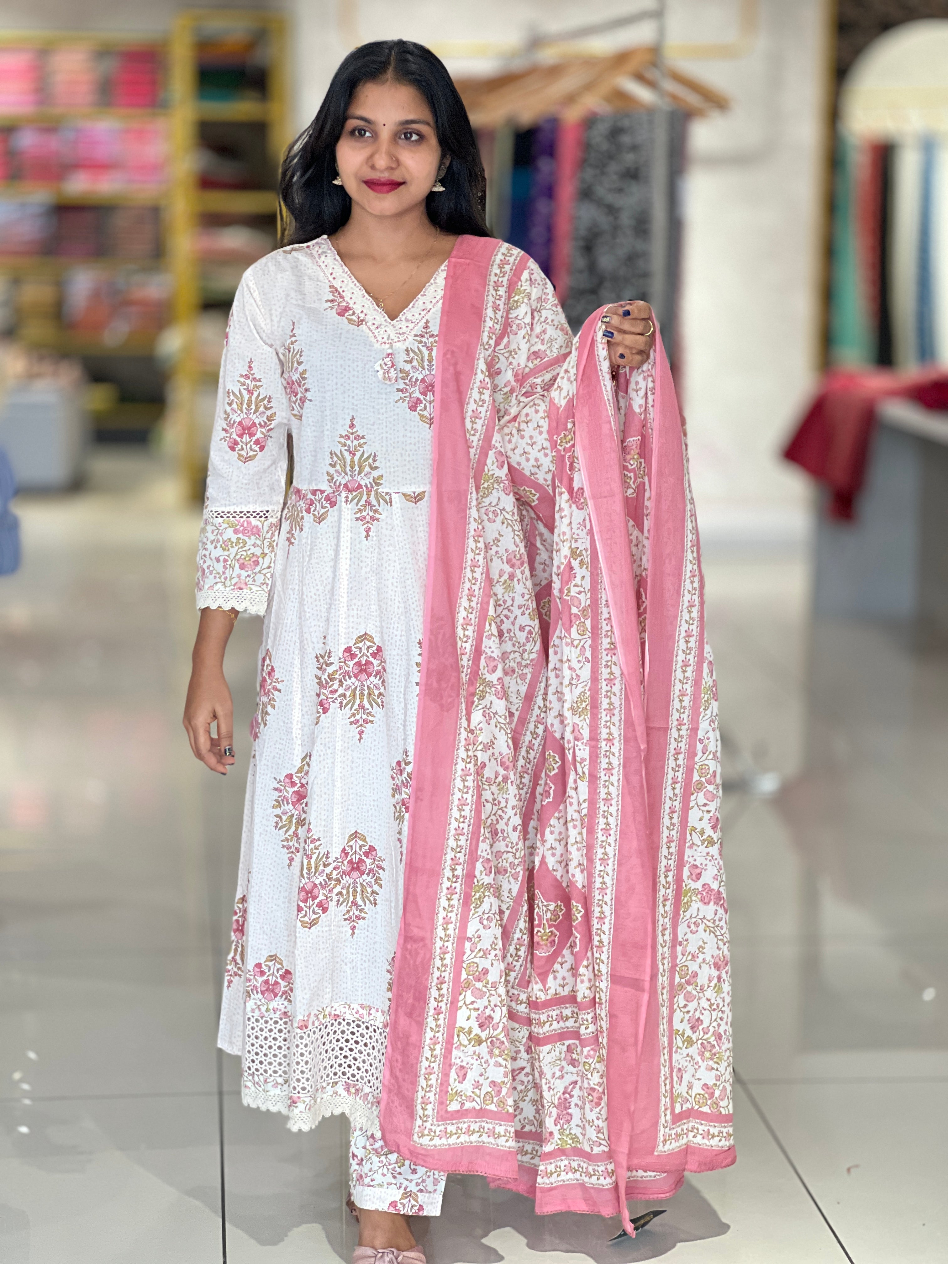Floral Printed Cotton Kurta Set | MAG104