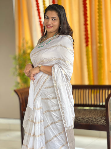 Semi Silk Kathan Finish Saree | AGS109
